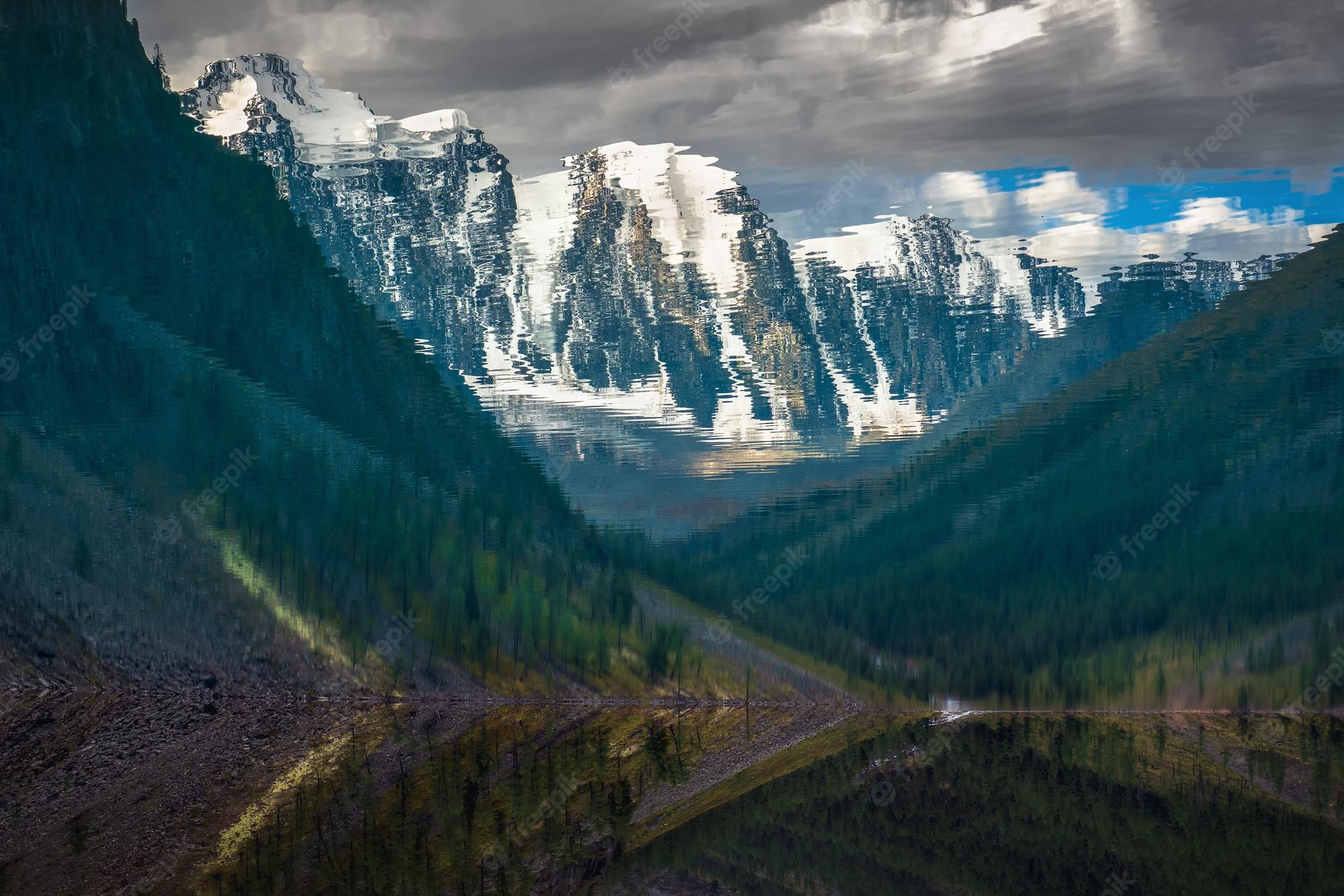 Dramatic Mountain Reflection Over Lake Wallpapers