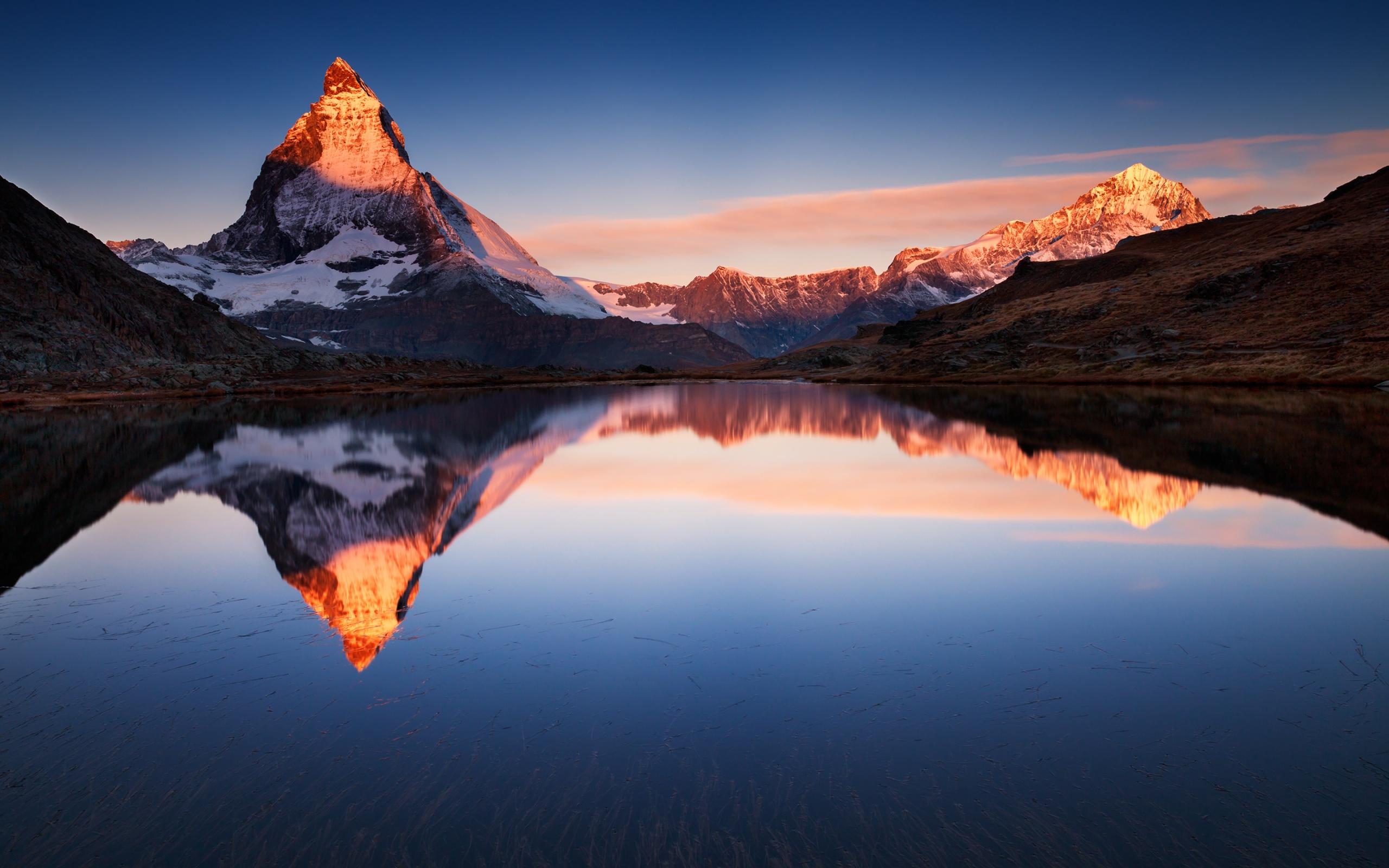 Dramatic Mountain Reflection Over Lake Wallpapers