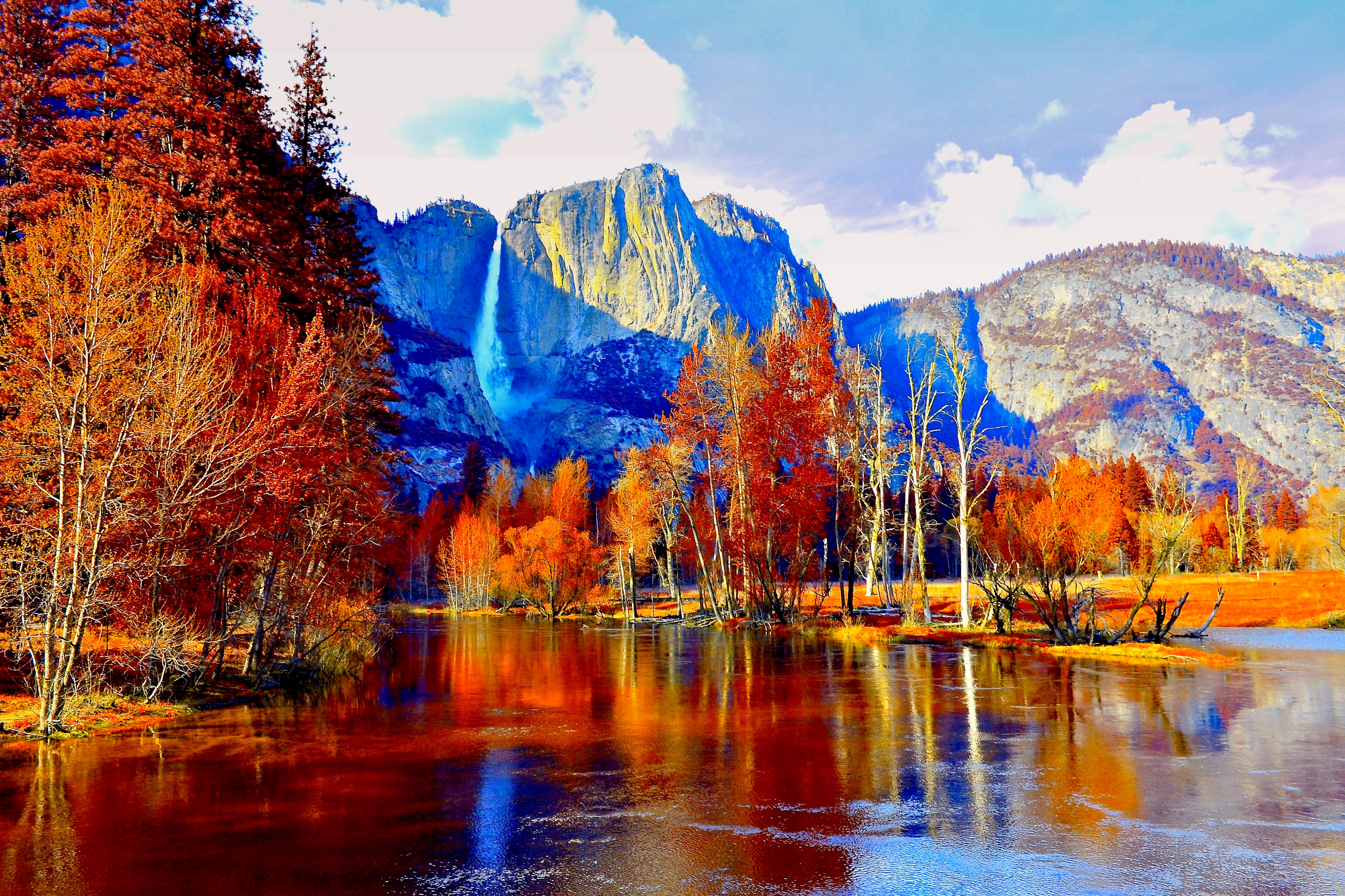 Dramatic Mountain Reflection Over Lake Wallpapers