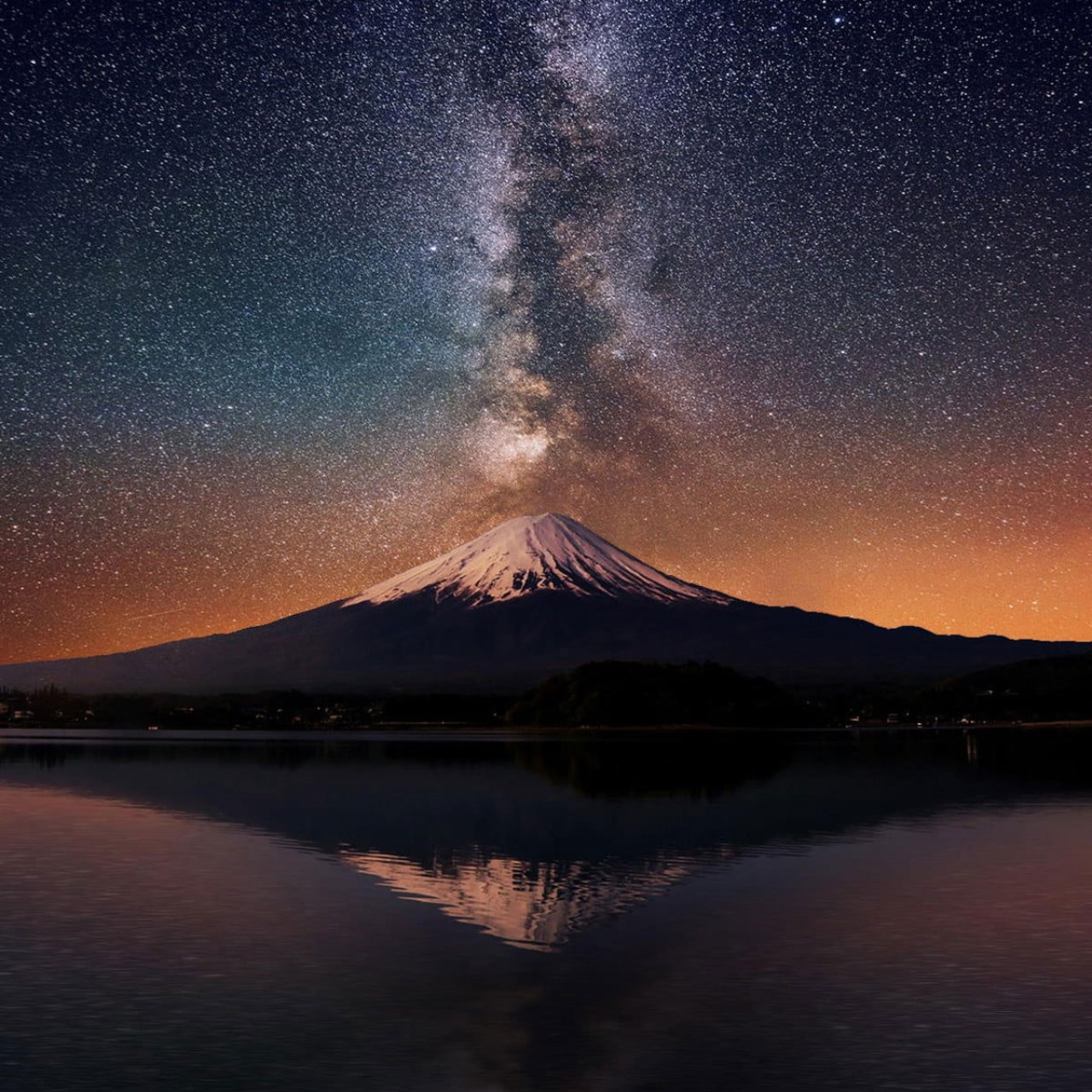 Erupting Volcano With Milky Way As A Back Drop Wallpapers