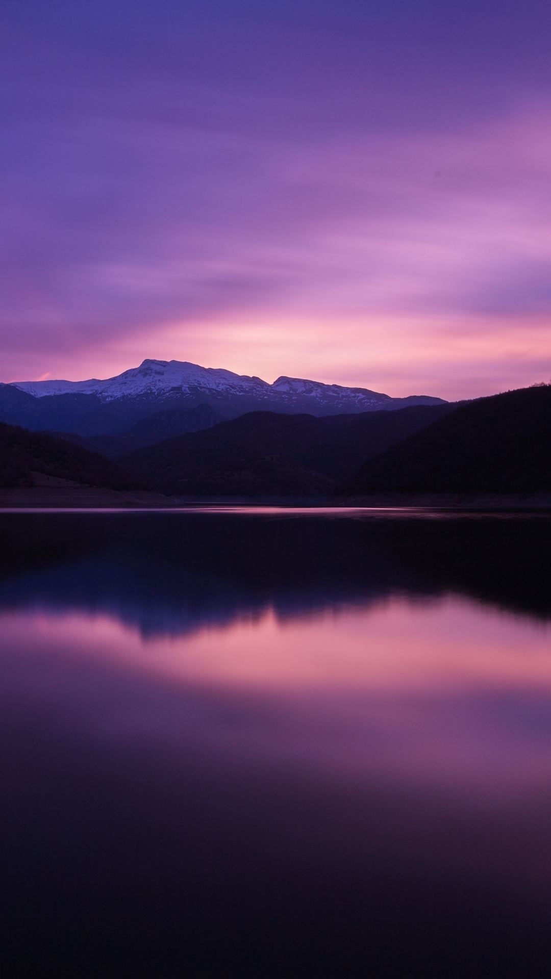 Evening Sunset Mountains Lake Wallpapers