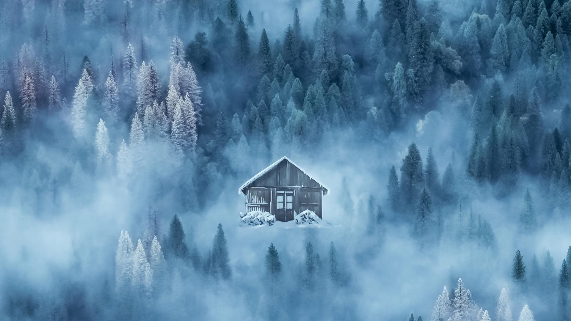 Fogy Forest Winter Day Wallpapers