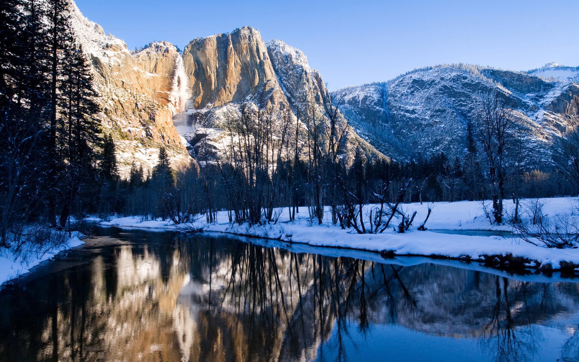 Forest Snowy Winter Mountains Wallpapers