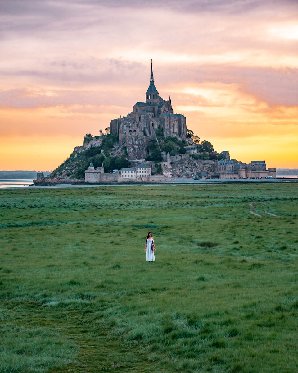 France Mont Saint Michel Sunset Wallpapers