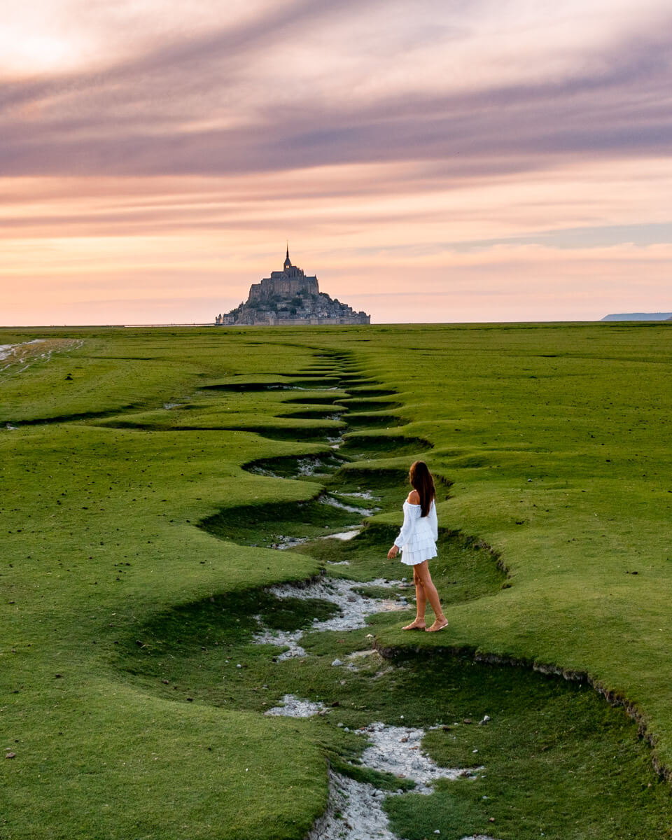 France Mont Saint Michel Sunset Wallpapers