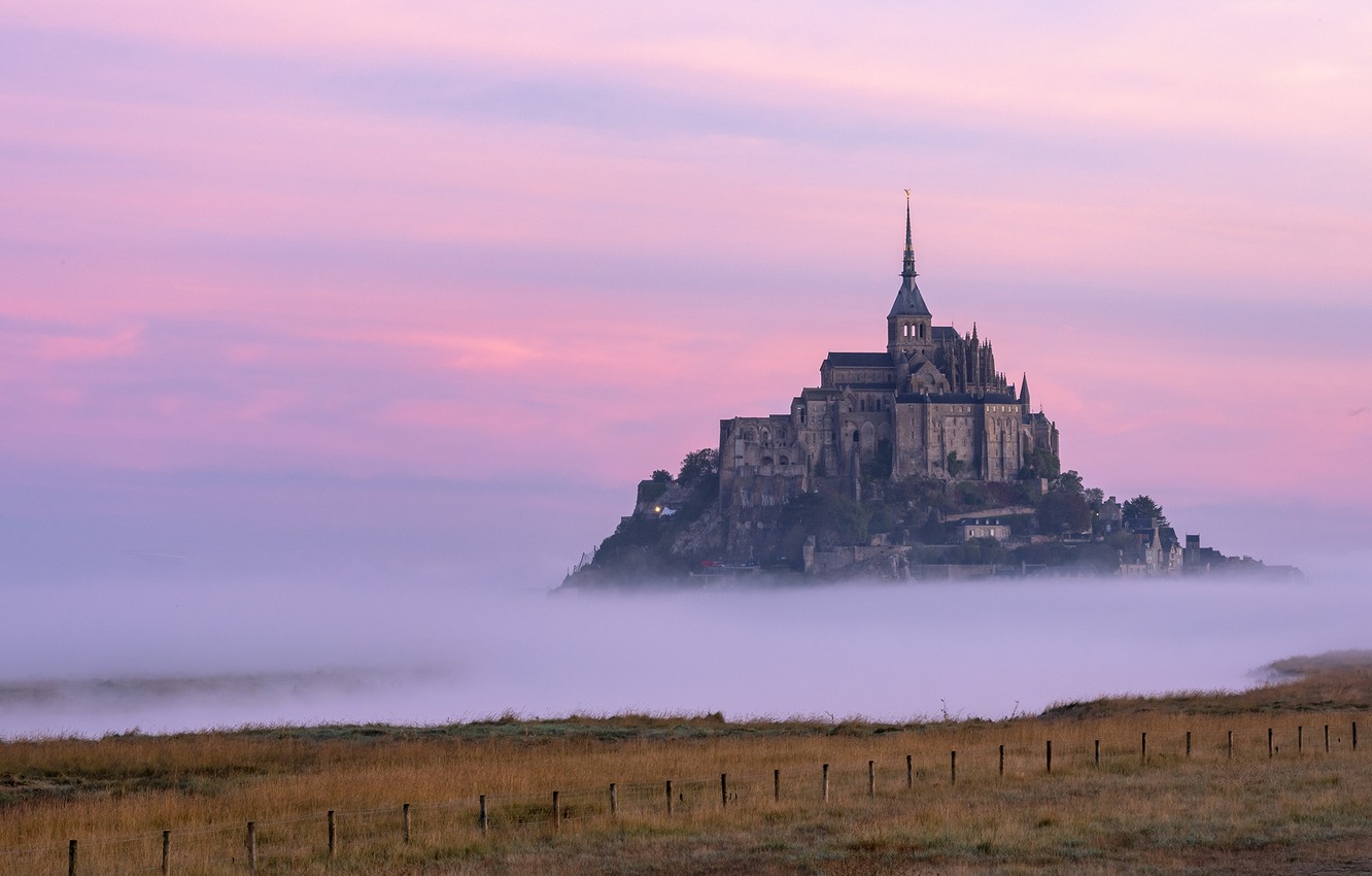 France Mont Saint Michel Sunset Wallpapers