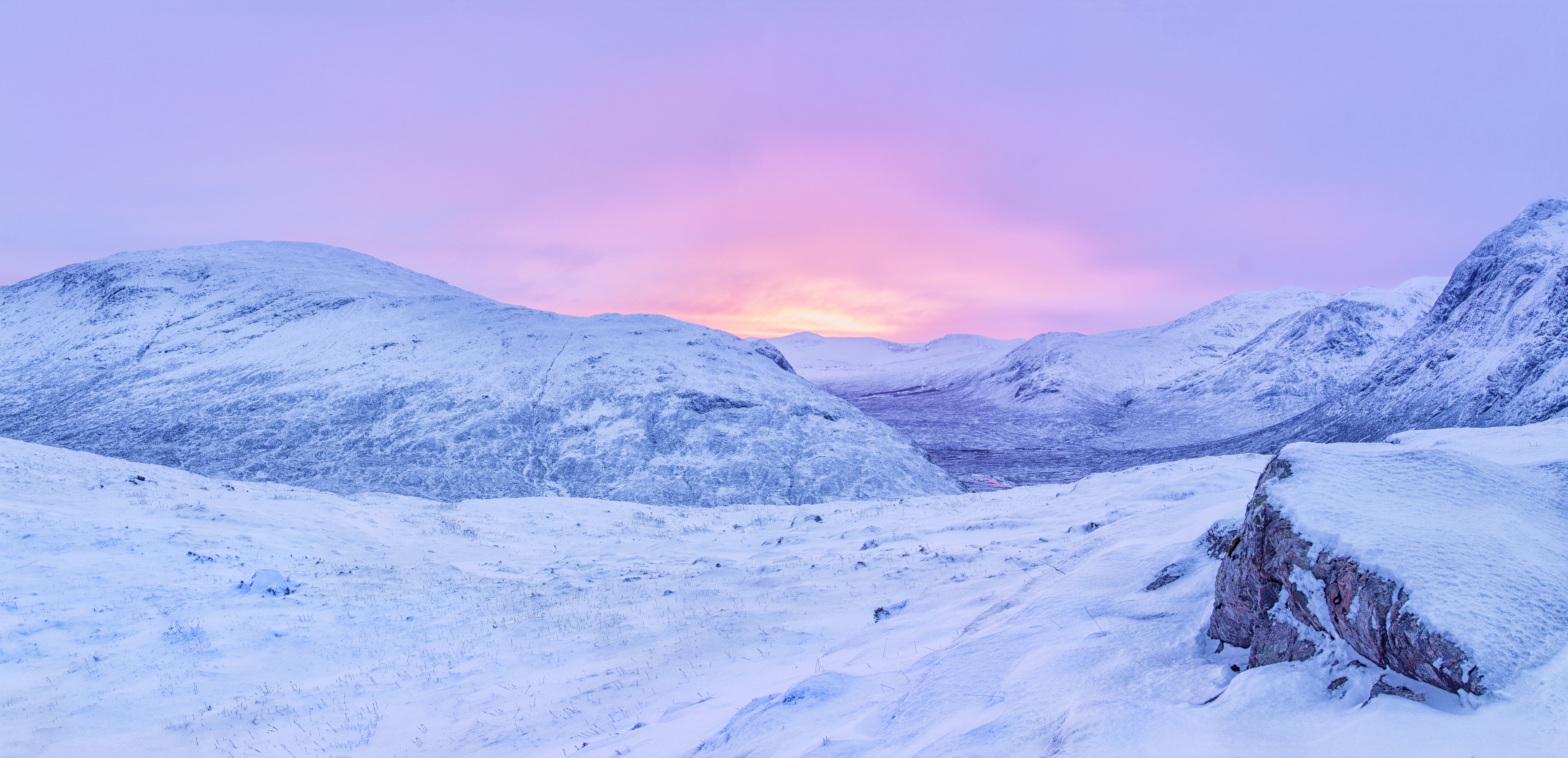 Glacier Hills At Winter Wallpapers