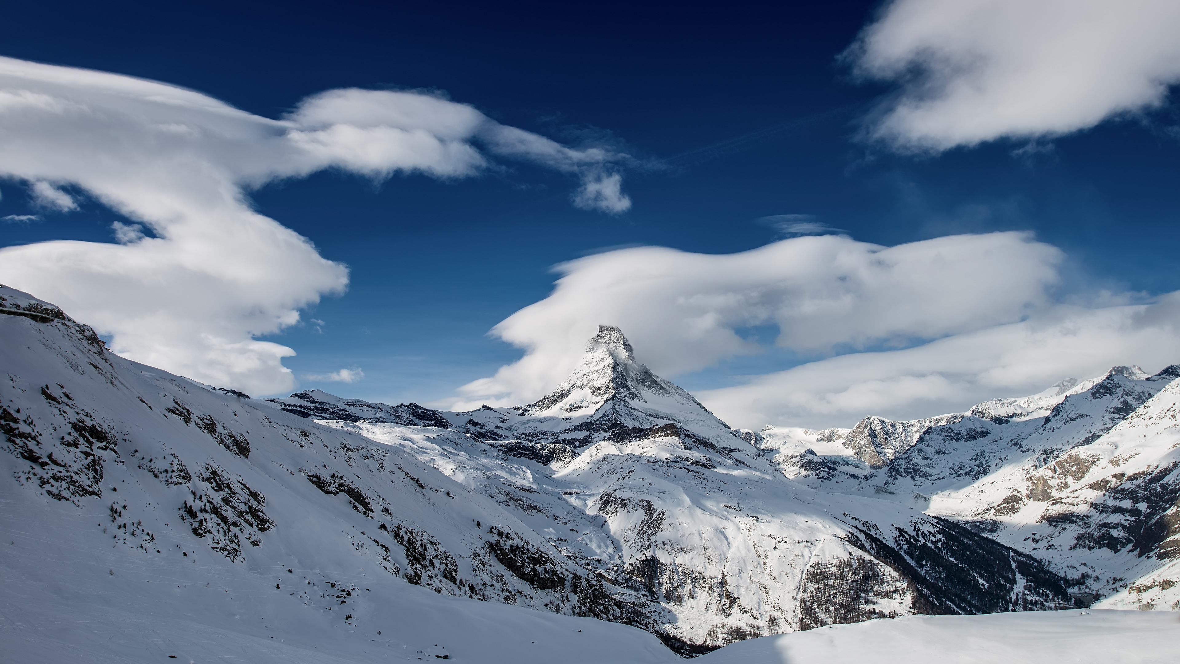 Glacier Hills At Winter Wallpapers