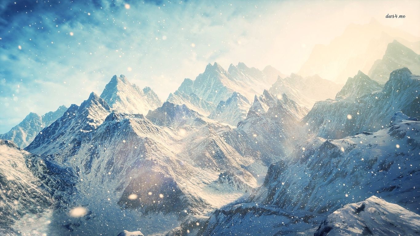 Glacier Hills At Winter Wallpapers