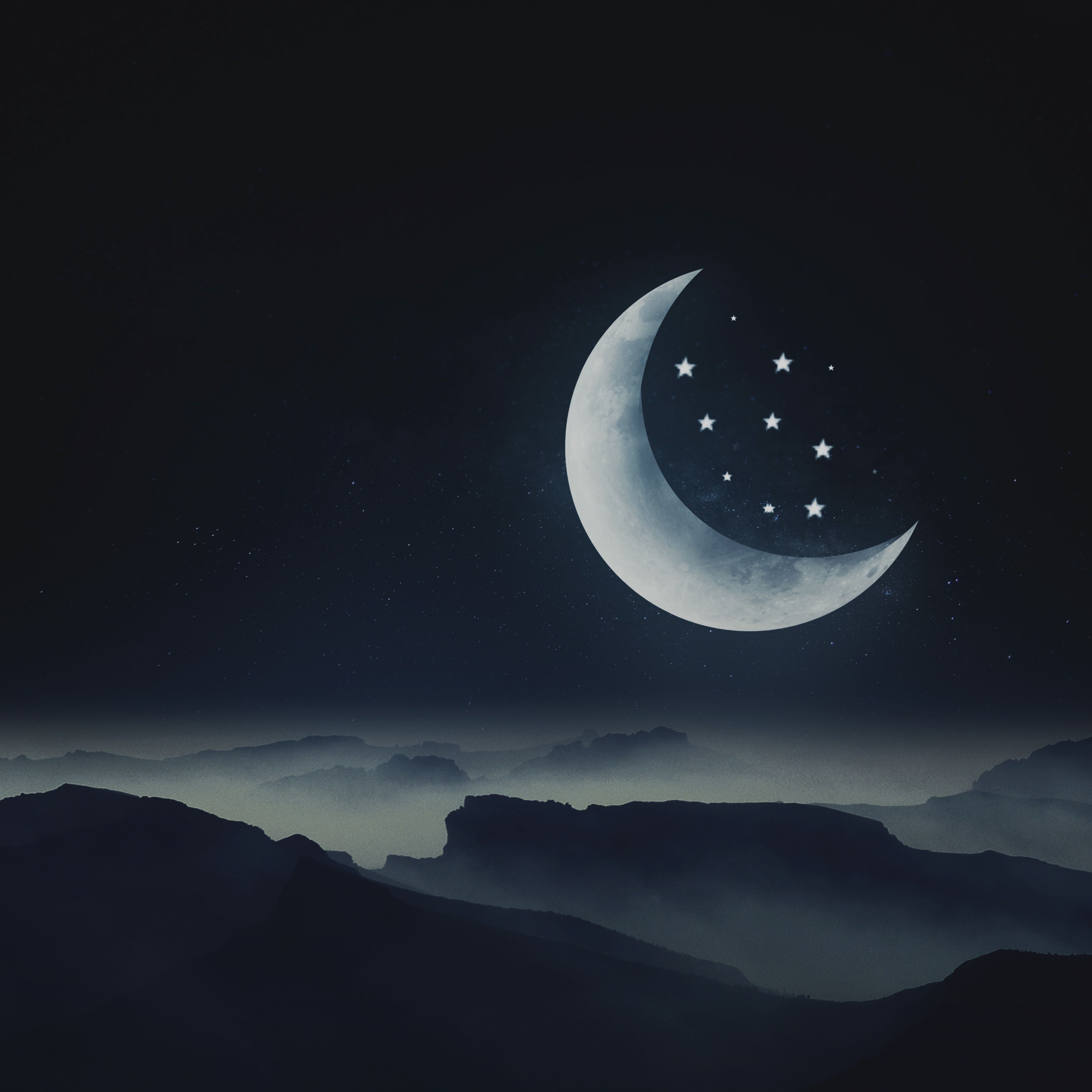 Half Moon Dark Night Wallpapers