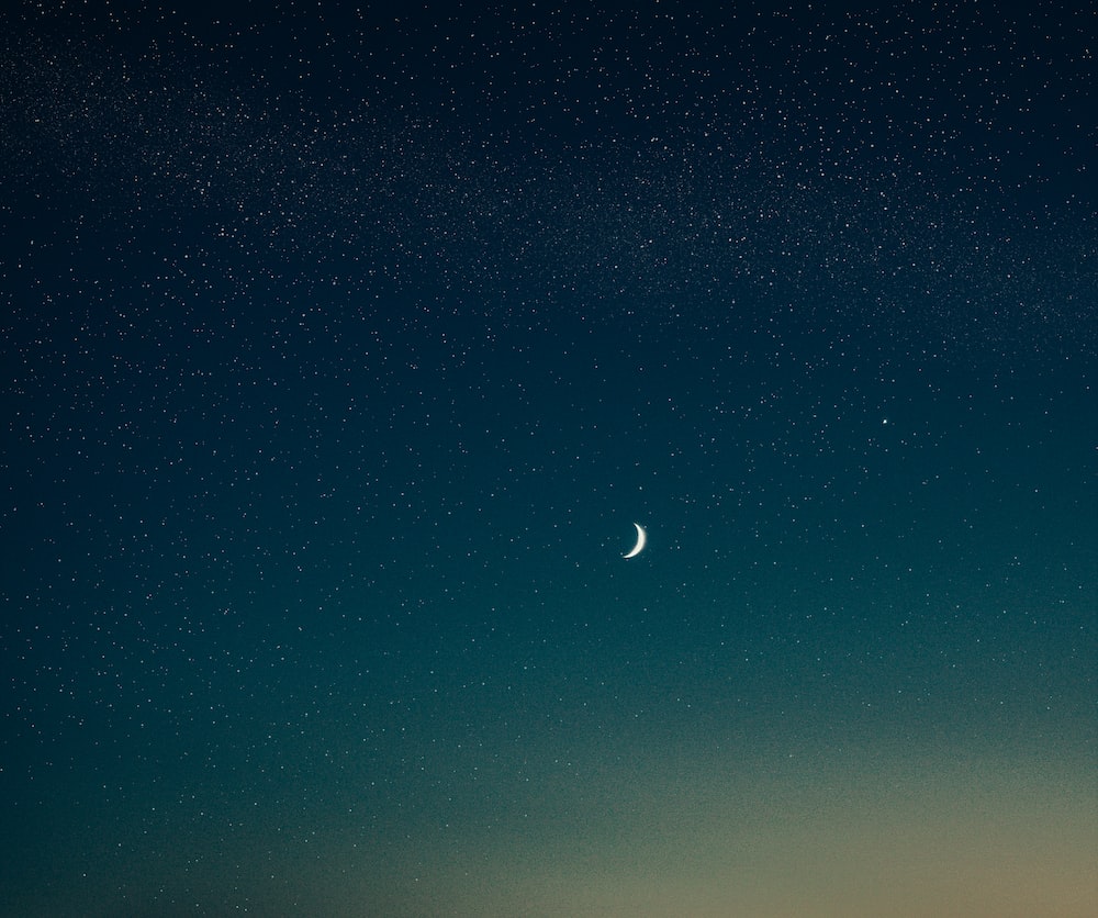 Half Moon Starry Night Wallpapers