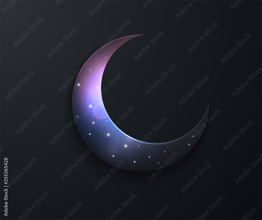 Half Moon Starry Night Wallpapers