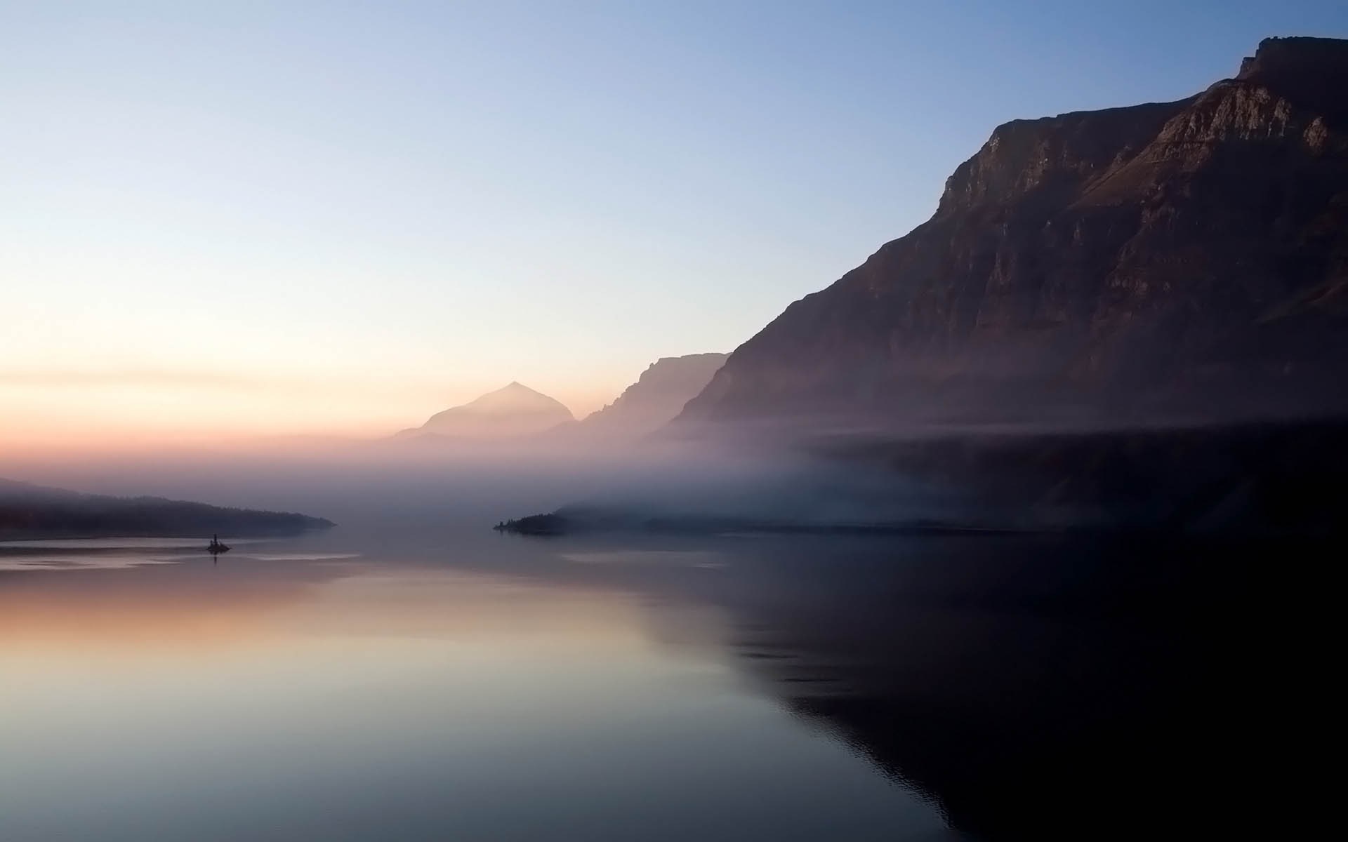 Horizon Lake Dawn And Mountains Wallpapers