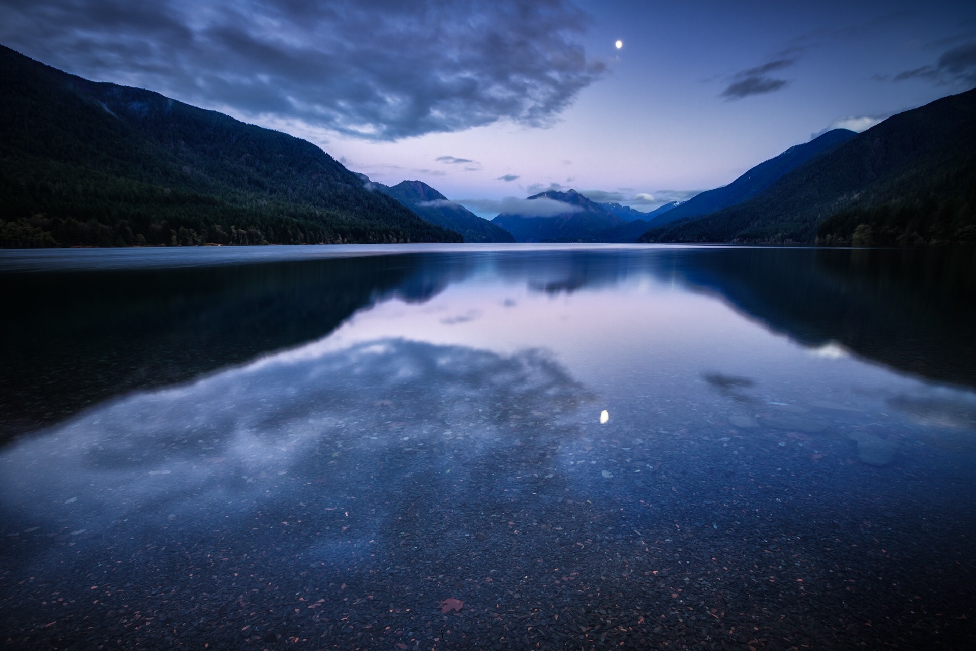 Horizon Lake Dawn And Mountains Wallpapers