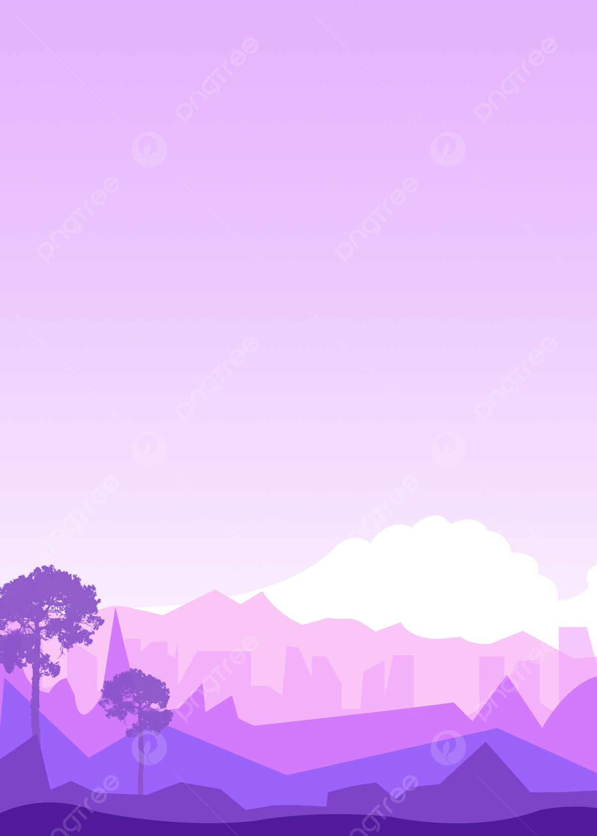 Horizon Purple Gradient Mountains Wallpapers