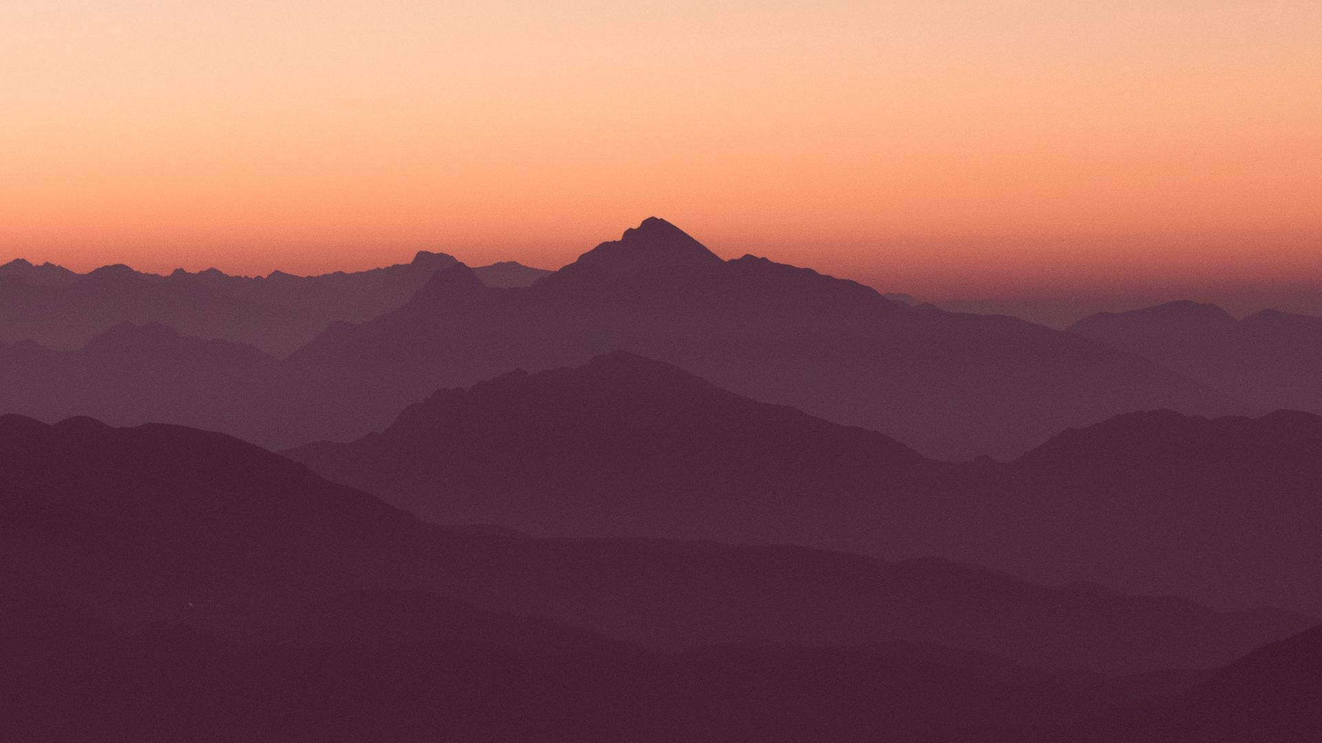 Horizon Purple Gradient Mountains Wallpapers