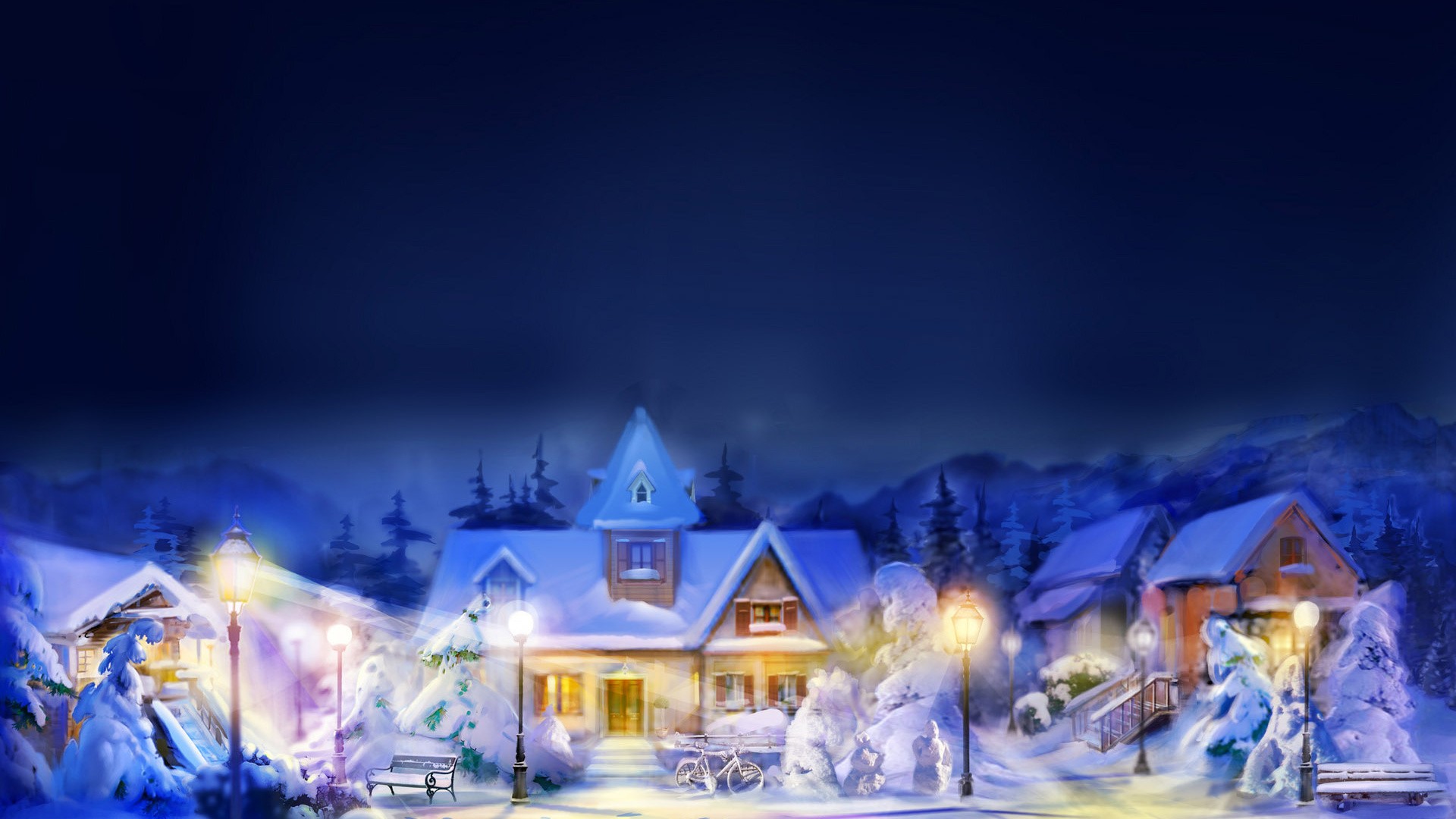 House In Winter Amazing Digital Art Wallpapers