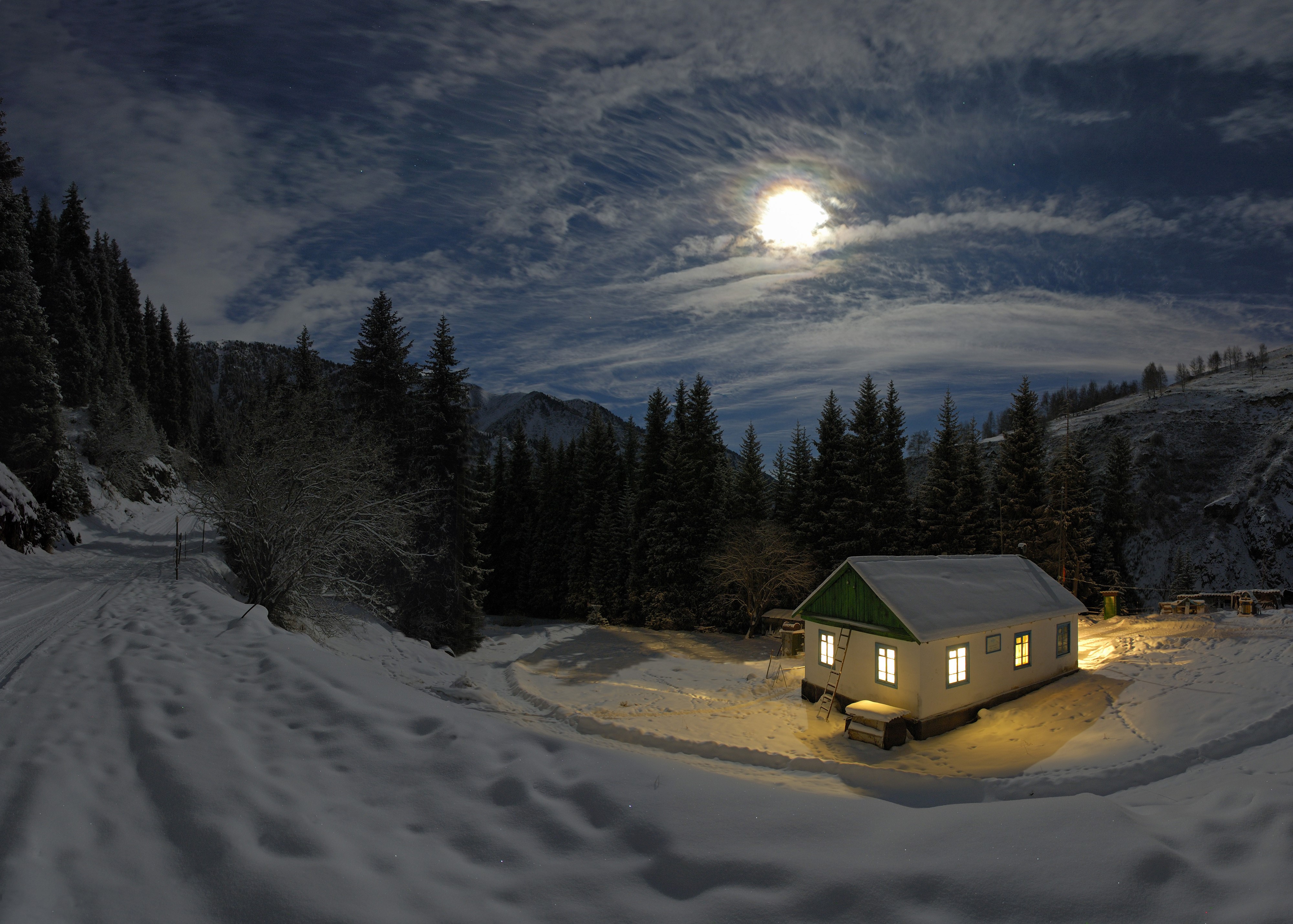 House In Winter Photography Wallpapers