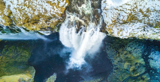 Iceland Skogafoss Waterfall Wallpapers