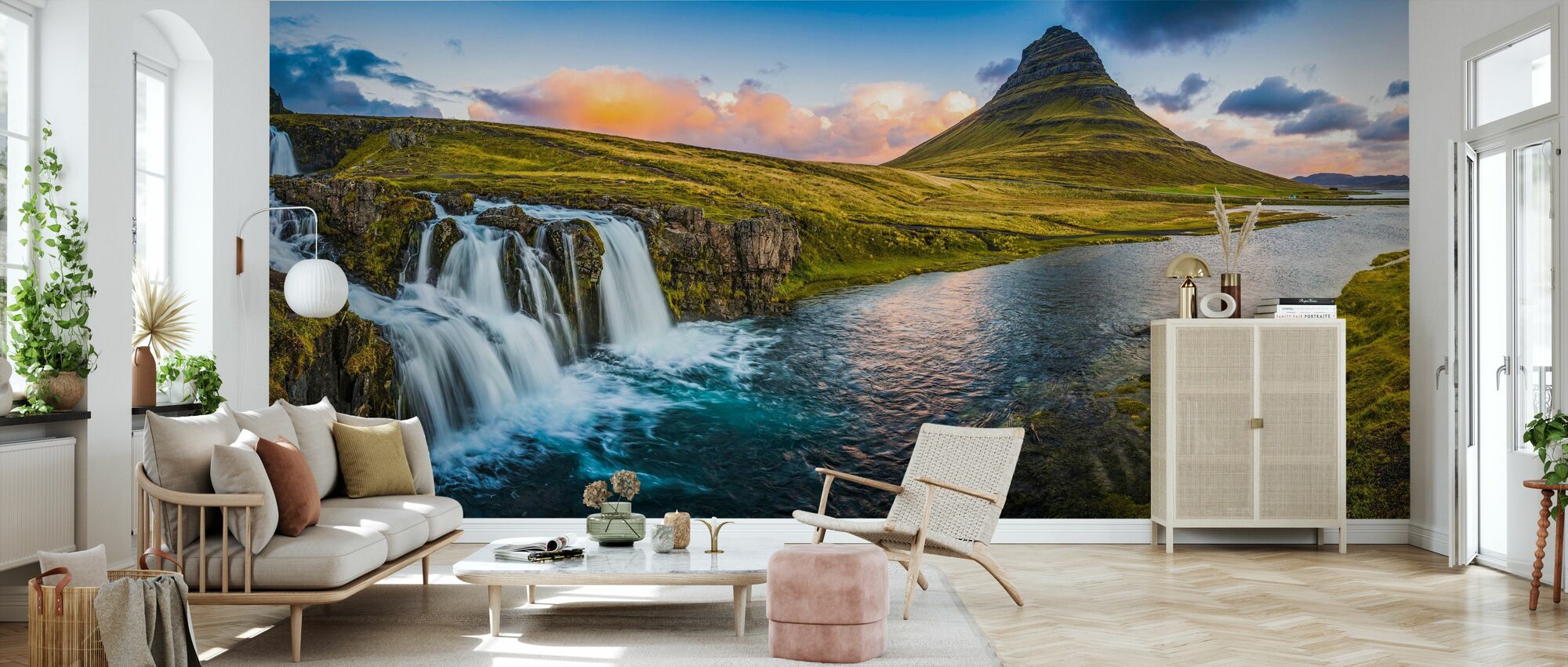 Idyllic Landscape With A Waterfall Wallpapers