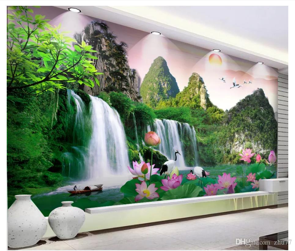 Idyllic Landscape With A Waterfall Wallpapers