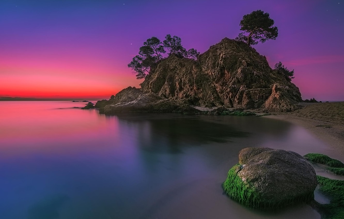 Island Rock Amazing Sunset Wallpapers