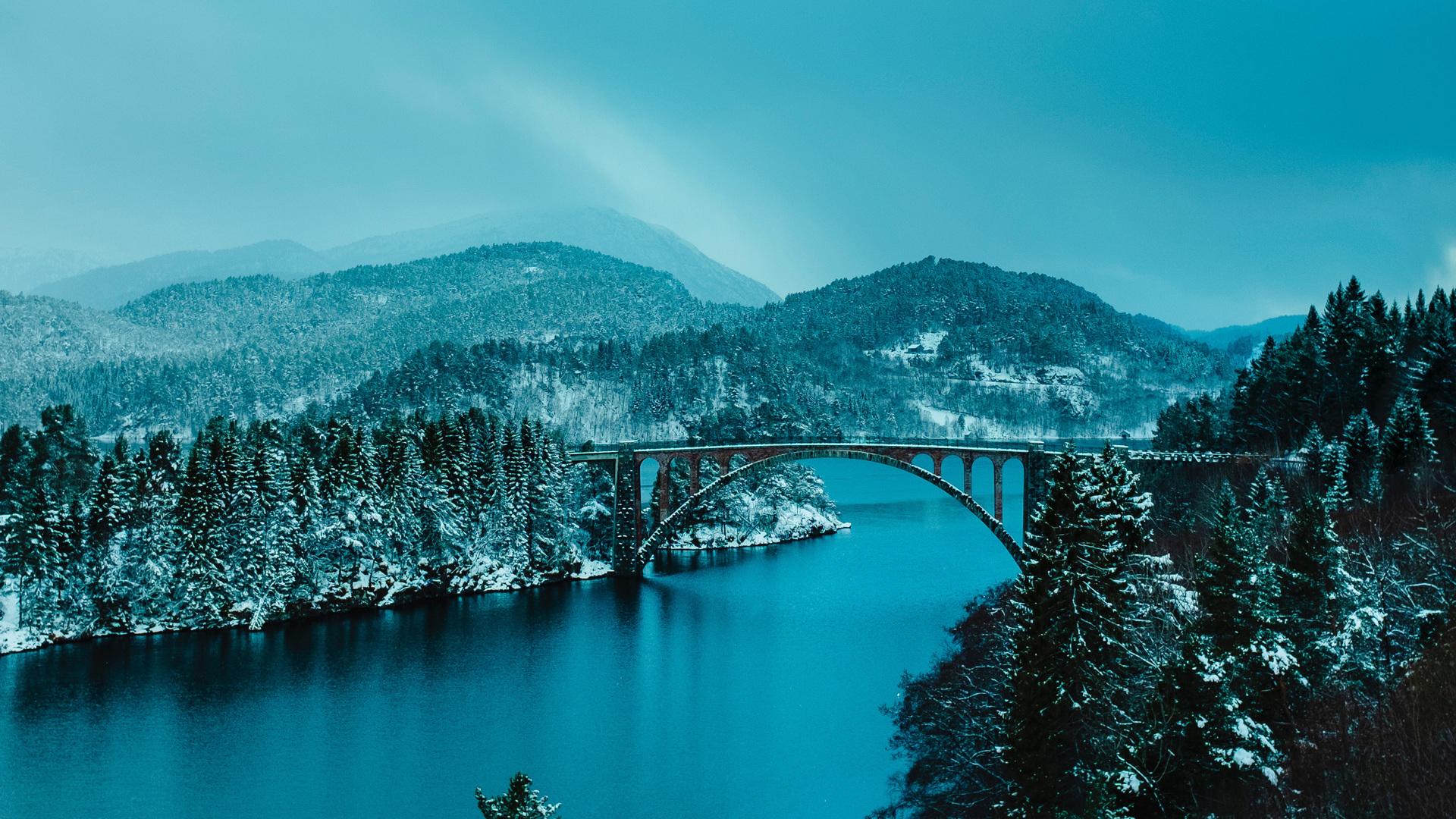 Lake Cool Bridge View Wallpapers