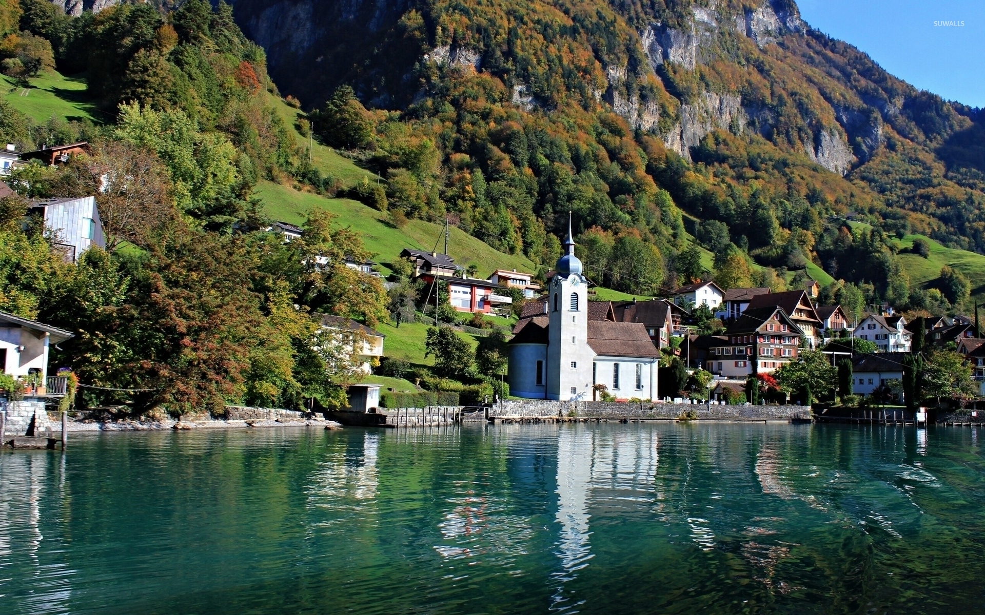 Lake Lucern Landscape Mountains Wallpapers