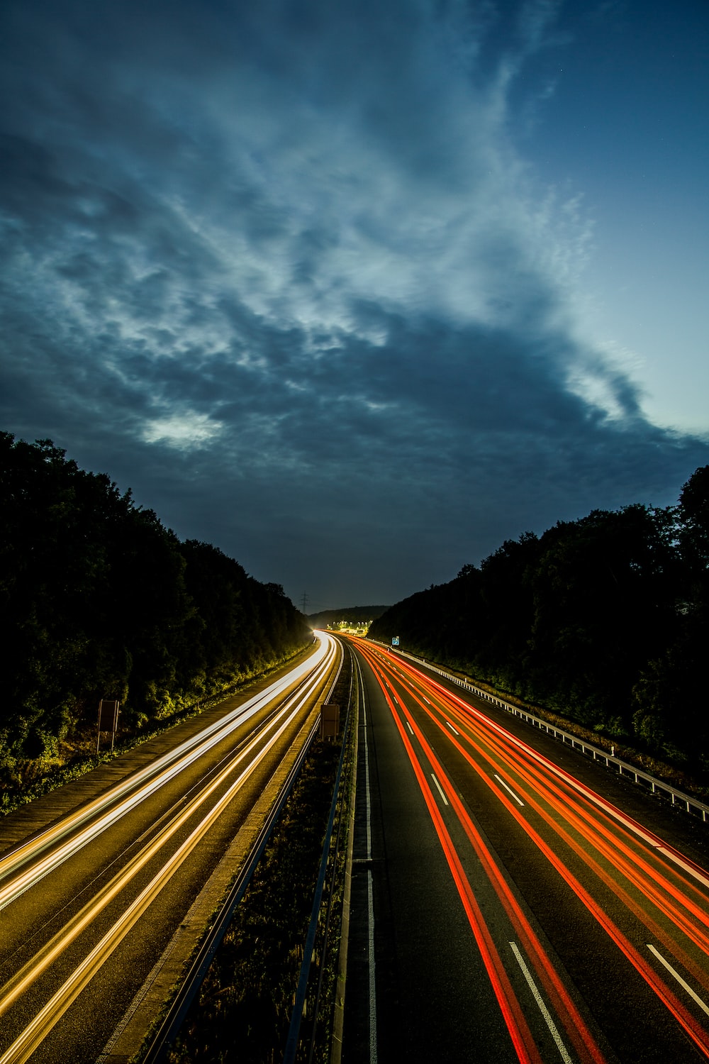 Long Exposure Snow Road Wallpapers