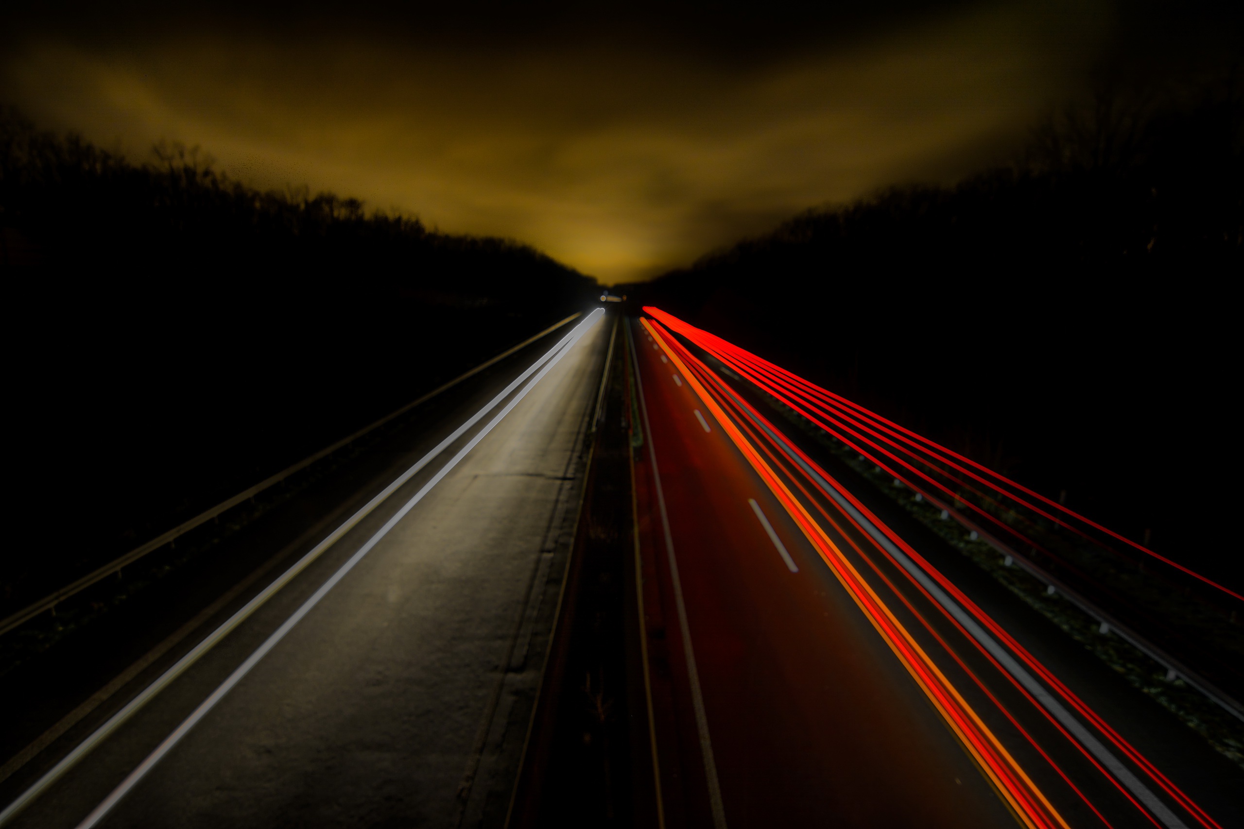 Long Exposure Snow Road Wallpapers