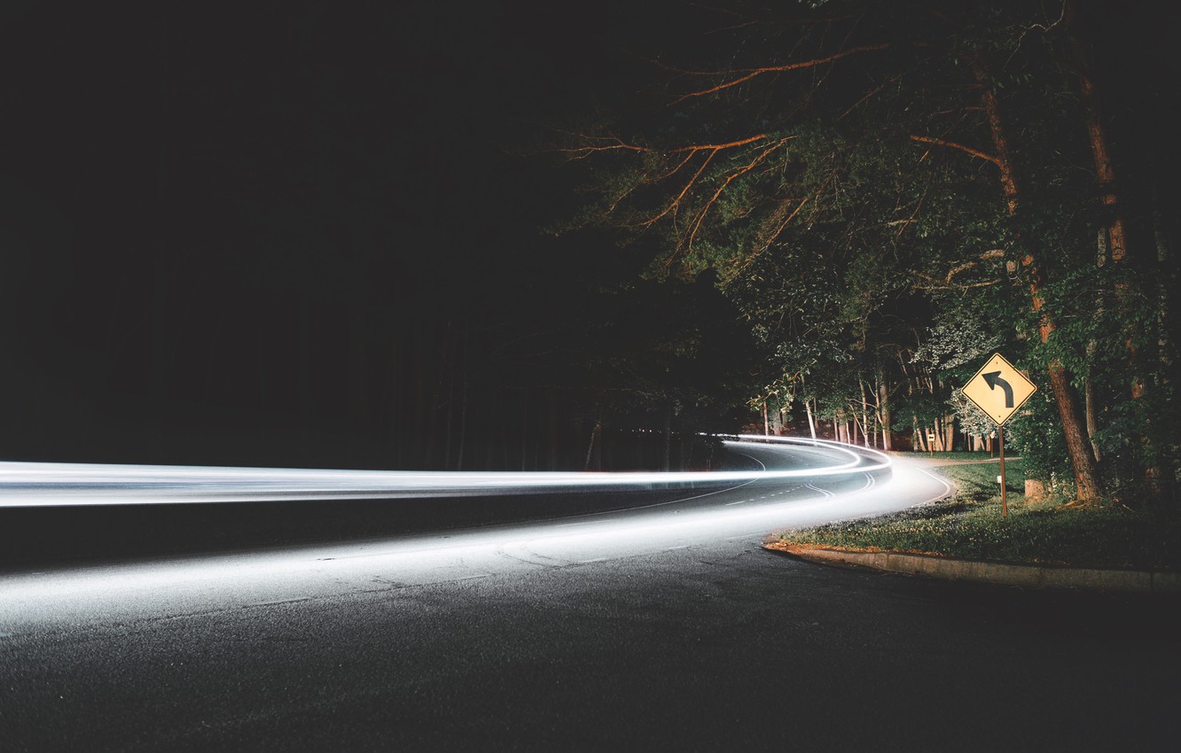 Long Exposure Snow Road Wallpapers