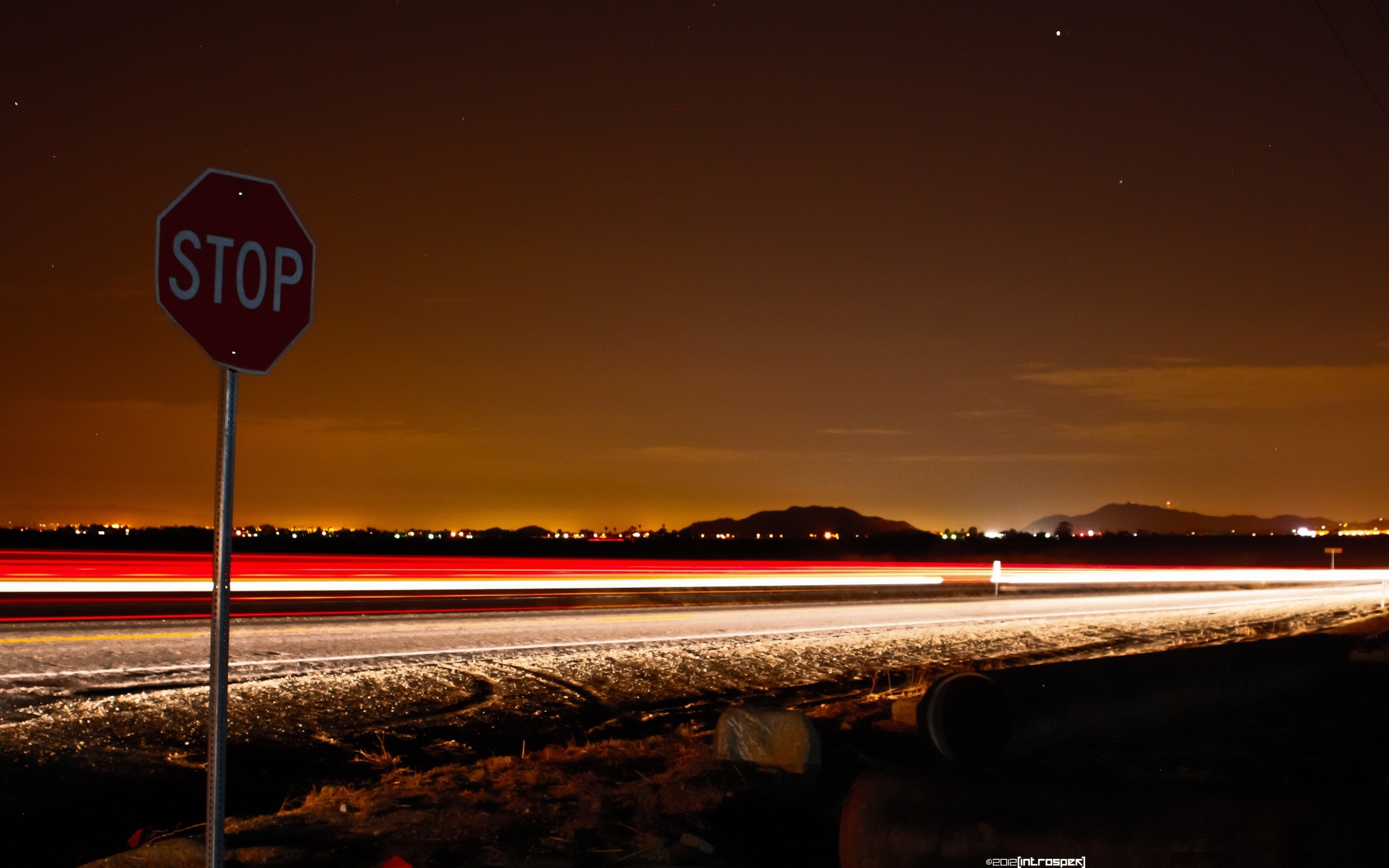 Long Exposure Snow Road Wallpapers