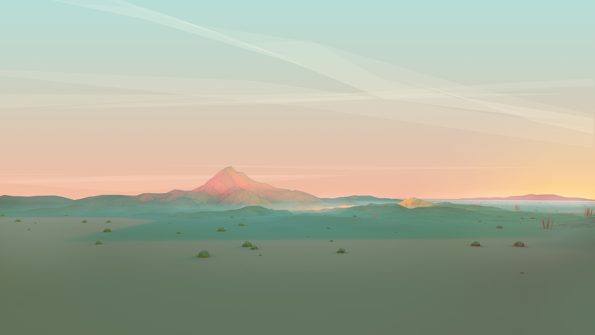 Low Poly Sunset Wallpapers