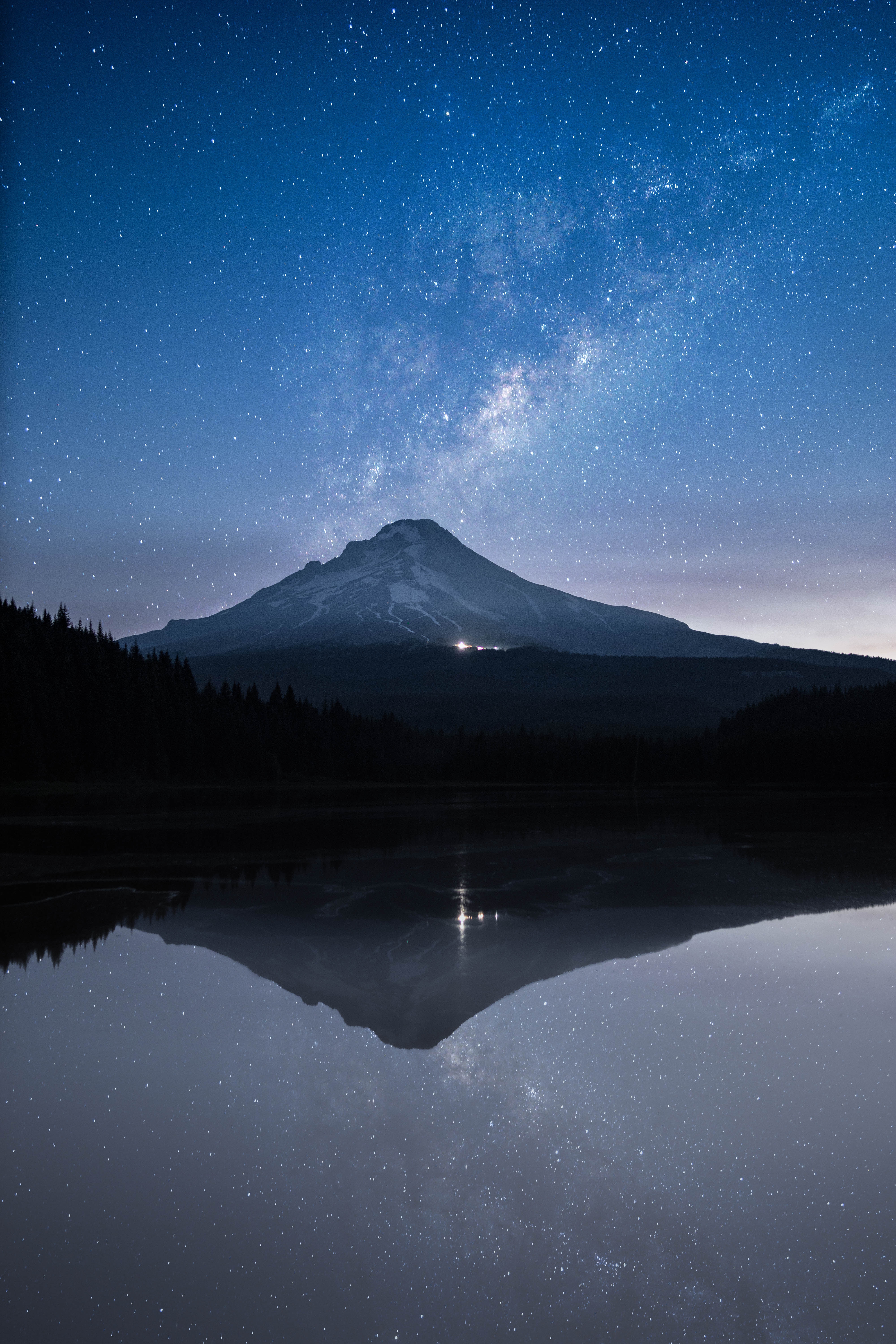 Milky Way And Mountain Reflection Wallpapers