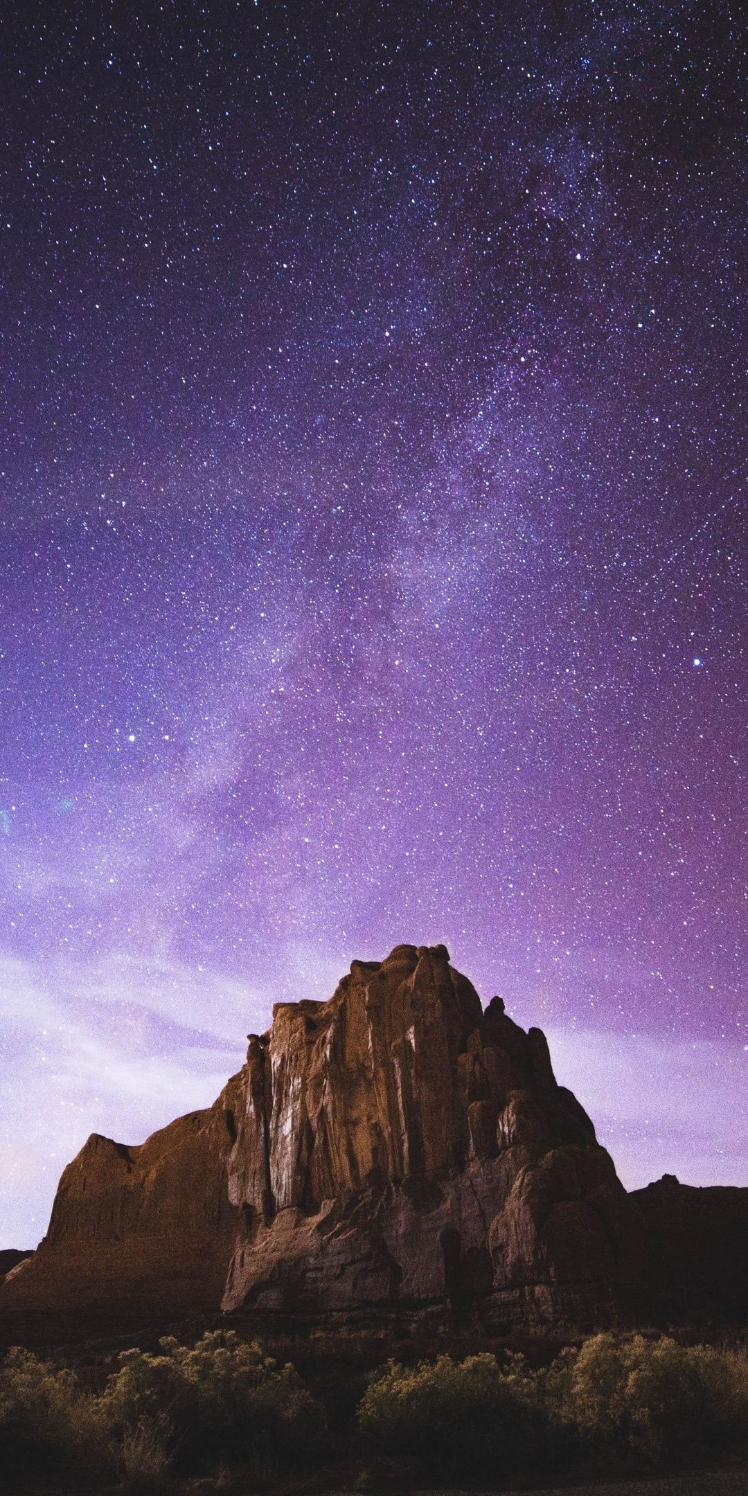 Milky Way Galaxy Purple Night Sky Wallpapers