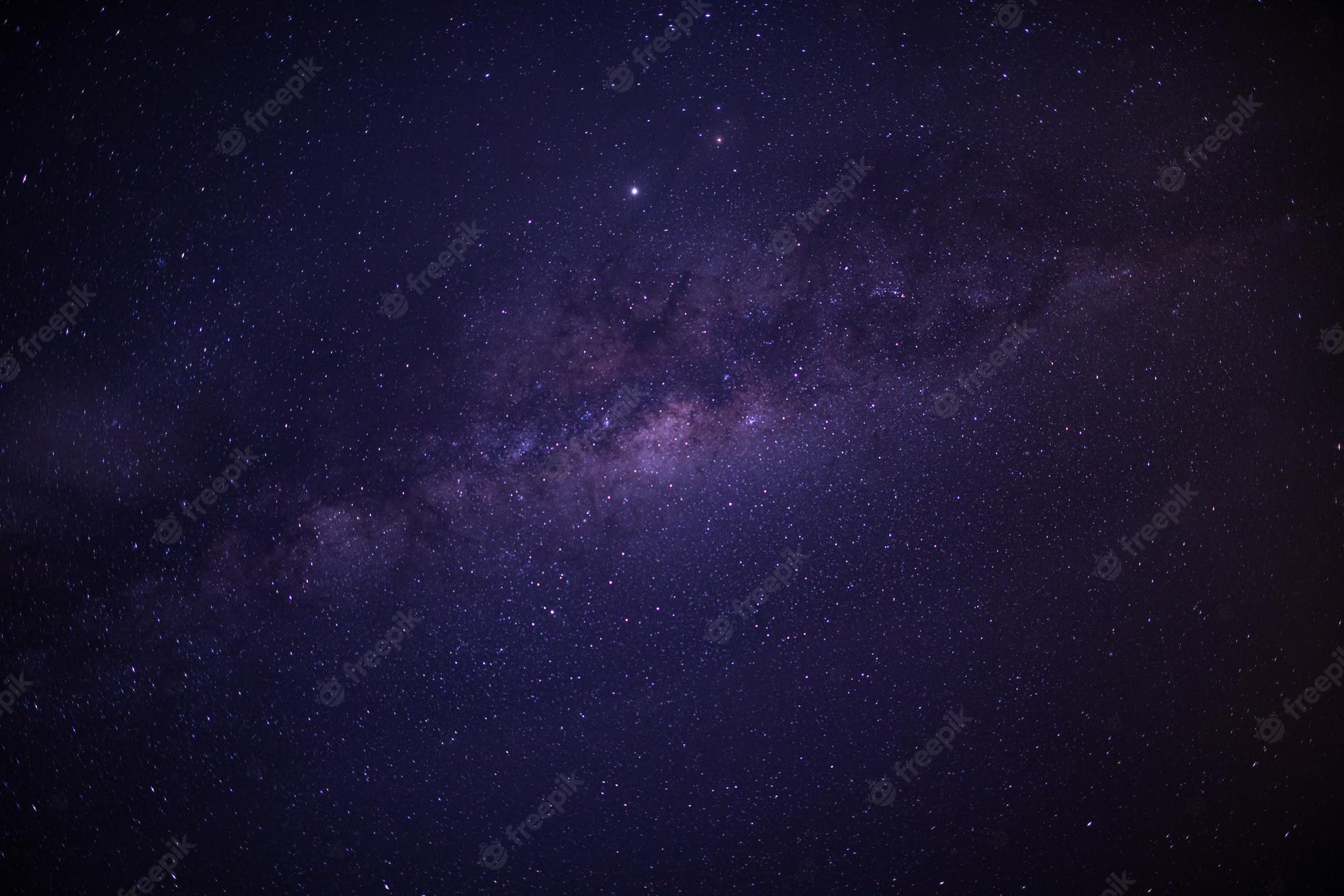 Milky Way Galaxy Purple Night Sky Wallpapers