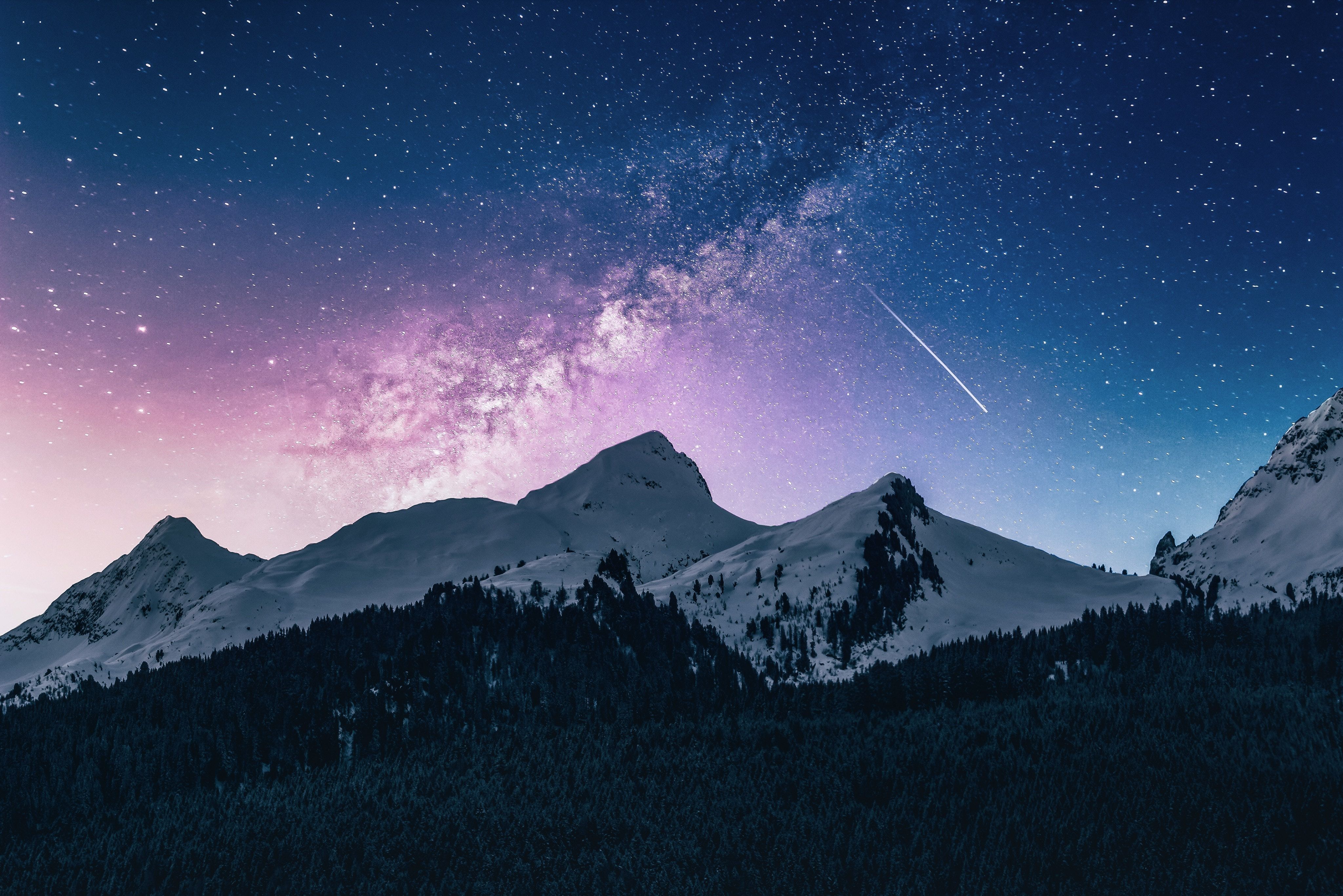 Milky Way Mountains Wallpapers