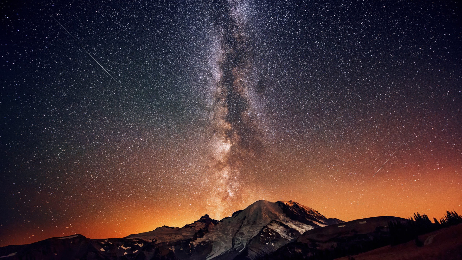 Milky Way Mountains Wallpapers