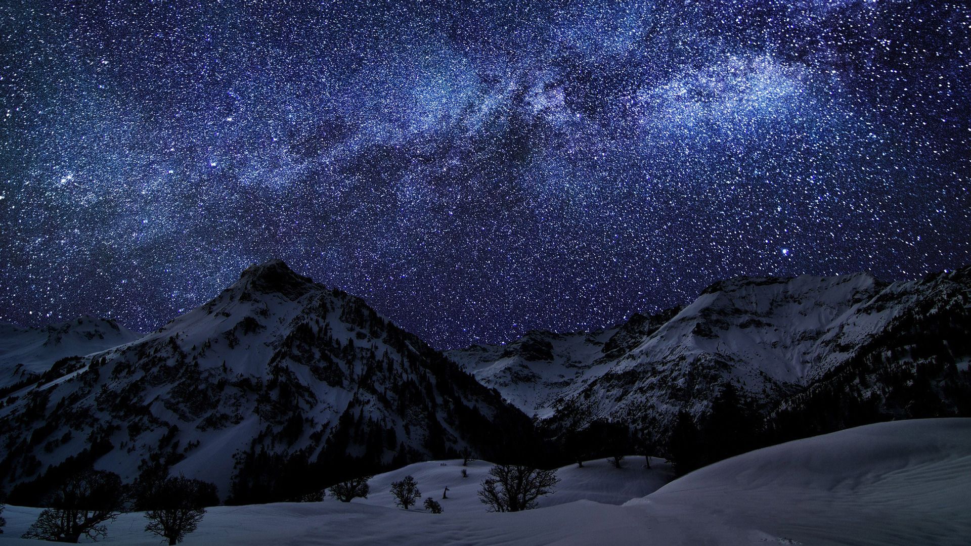 Milky Way Mountains Wallpapers