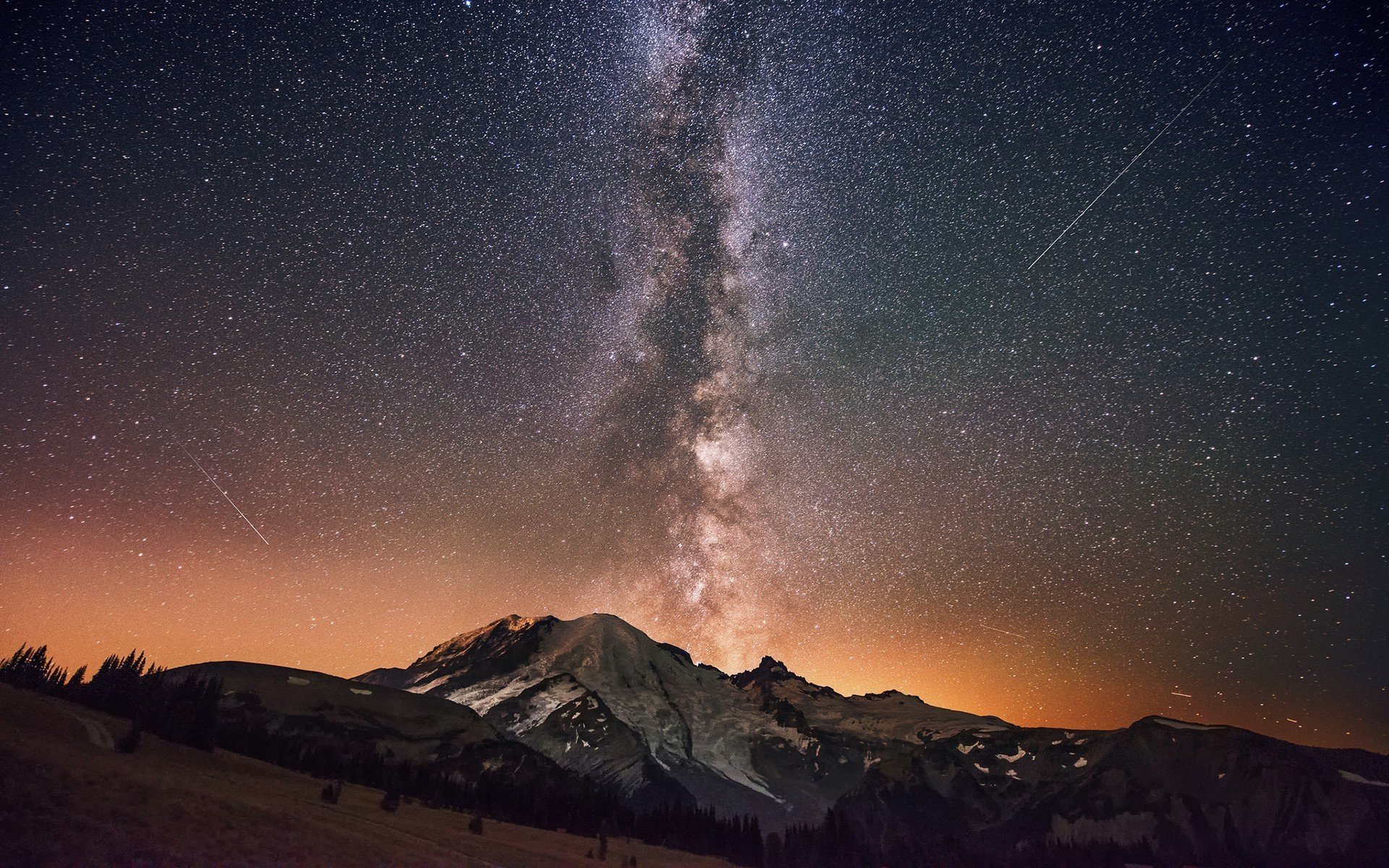 Milky Way Mountains Wallpapers