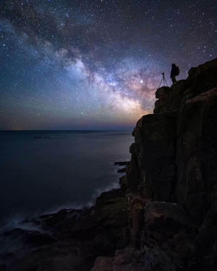 Milky Way Over Otter Cliffs Wallpapers