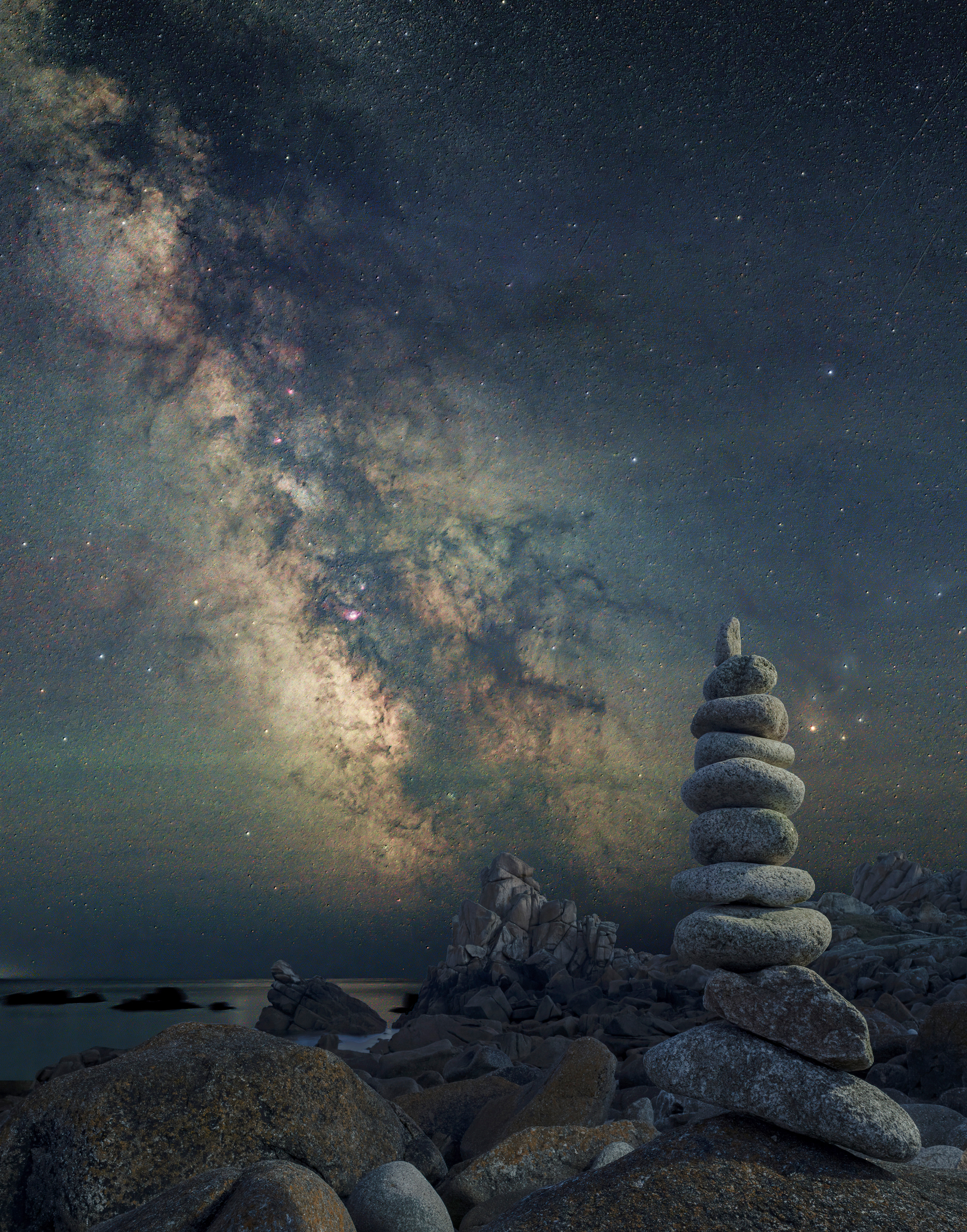 Milky Way Over The Bowling Ball Beach Wallpapers