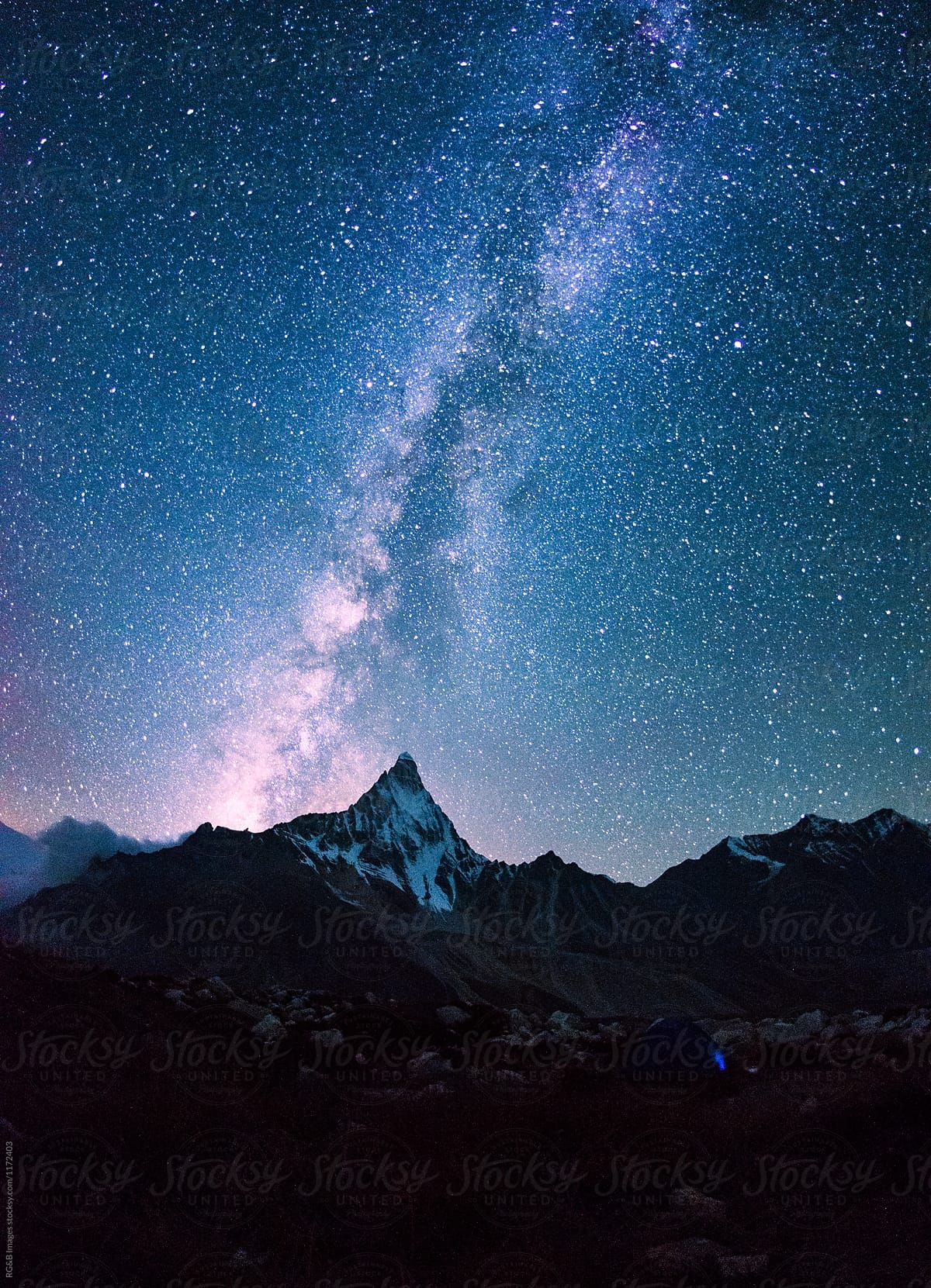 Milky Way Over Winter Mountain Lake Wallpapers