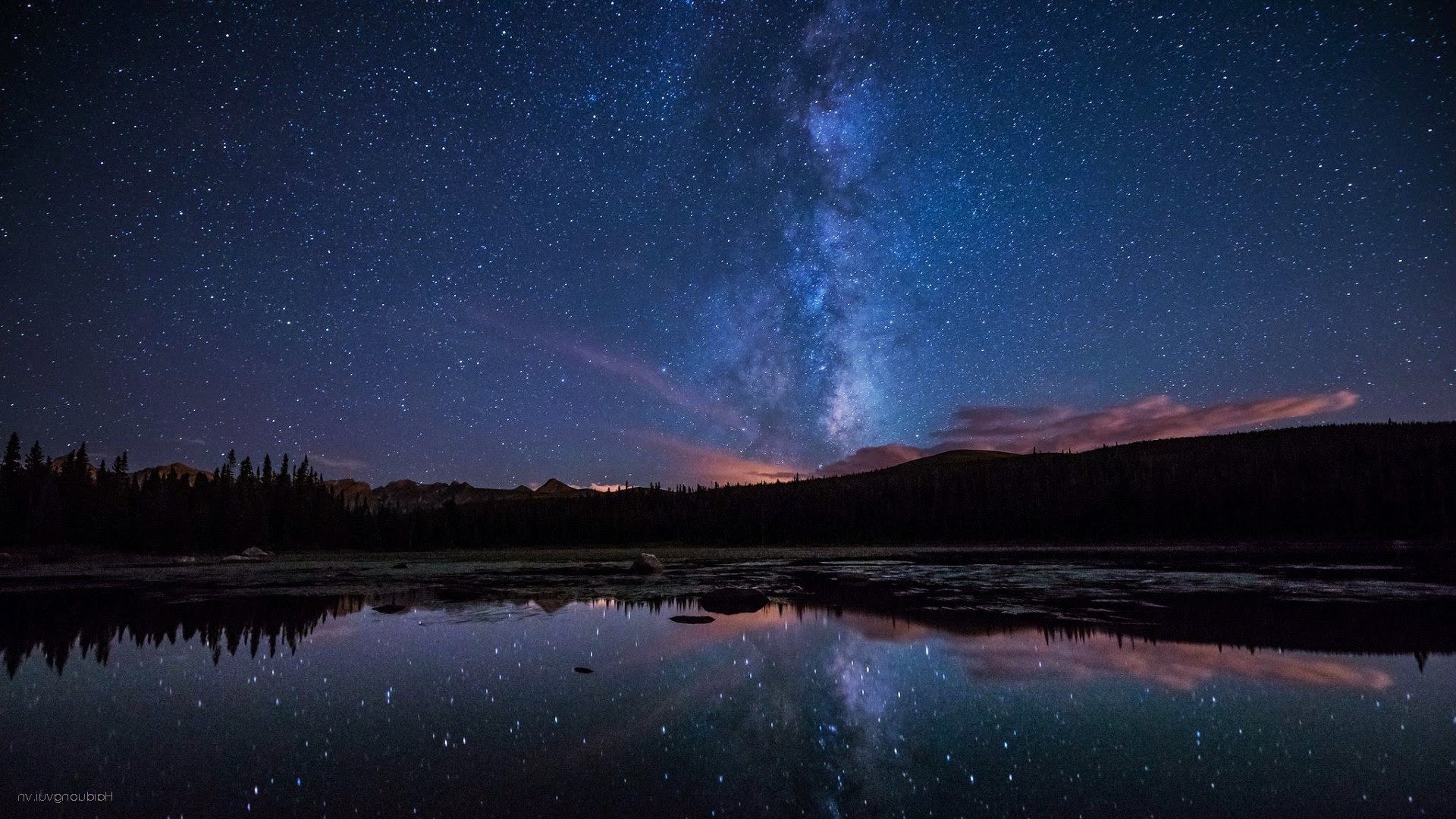 Milky Way Reflection Lake Wallpapers