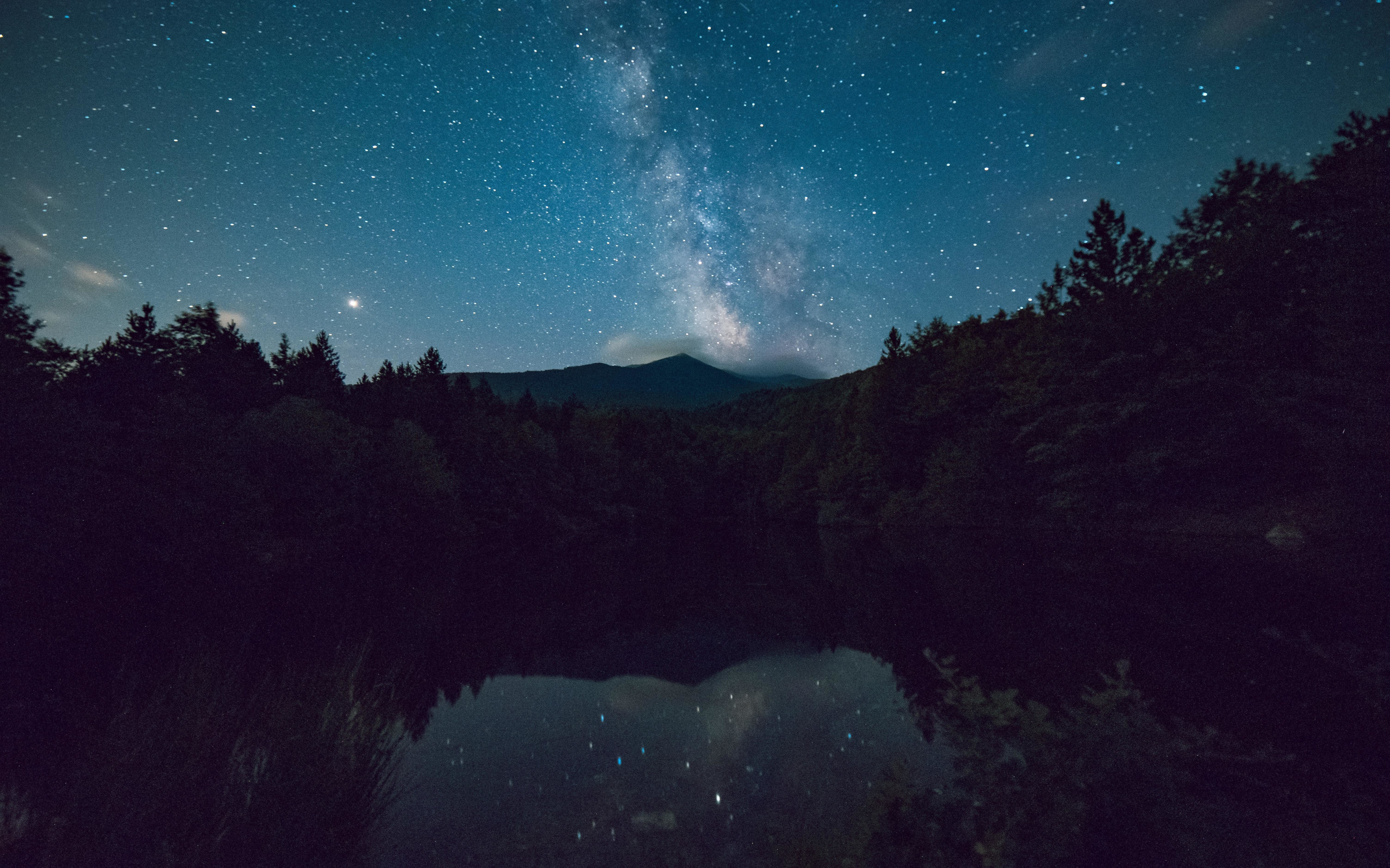 Milky Way Reflection Lake Wallpapers