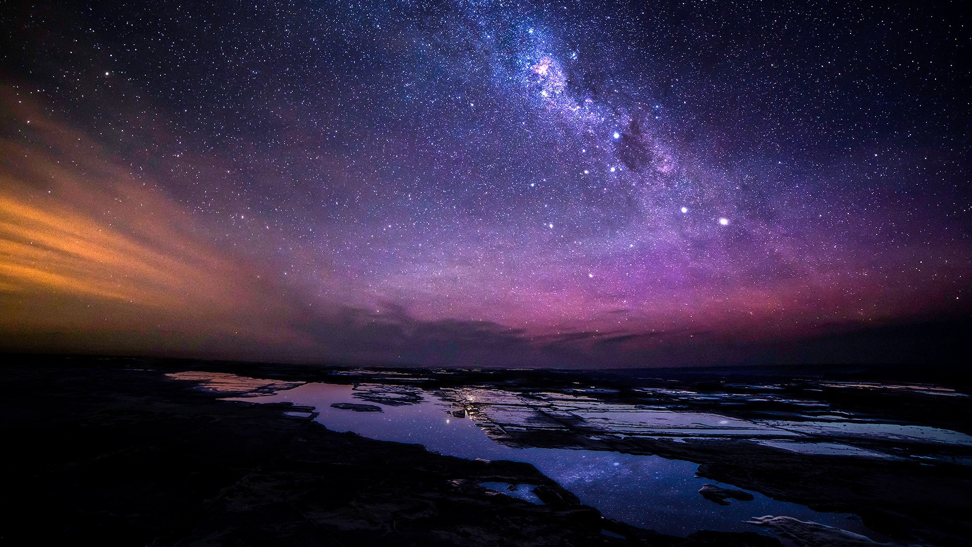 Milky Way Reflection Lake Wallpapers