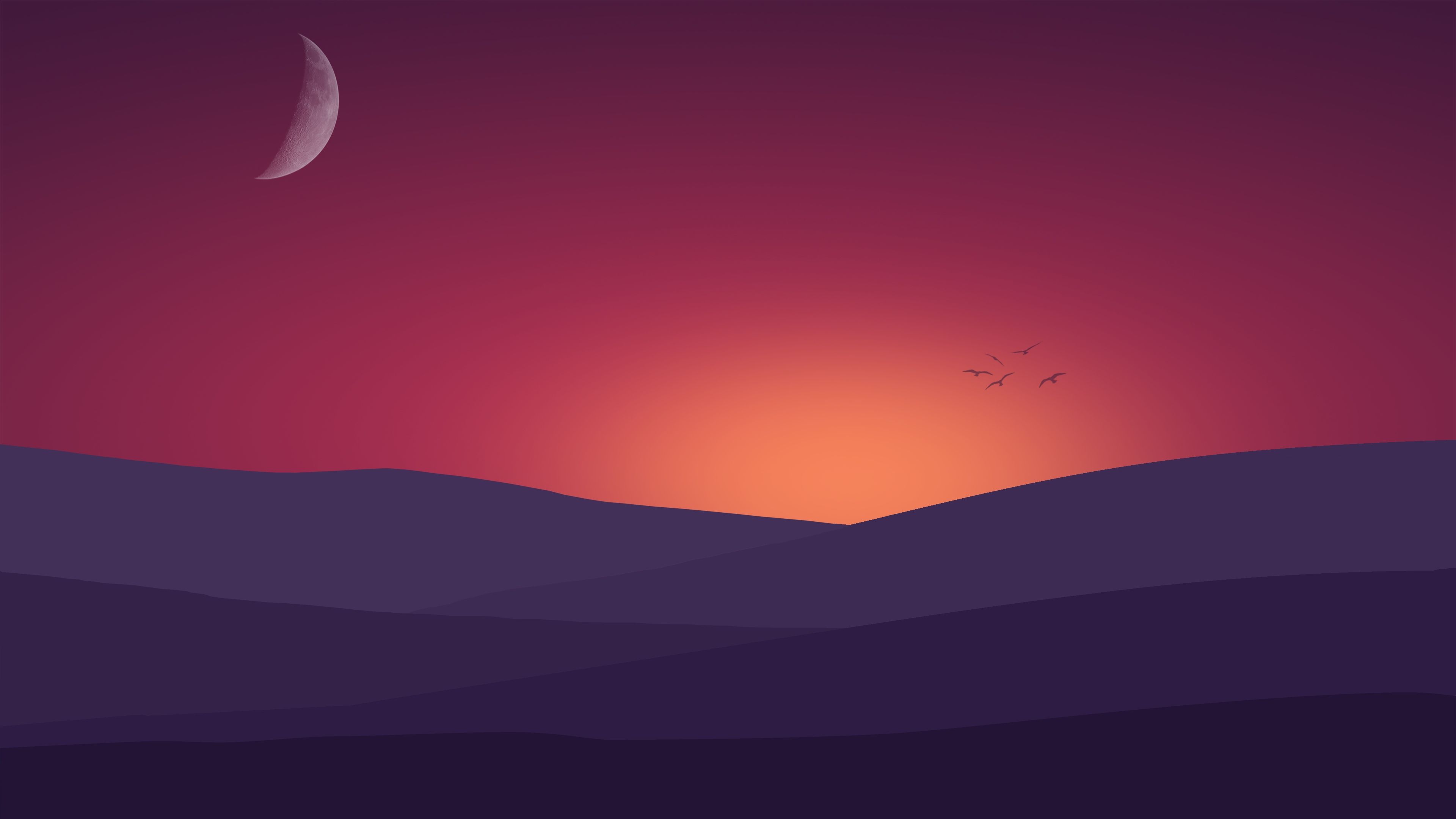 Minimalist 8K Hd Sunset Wallpapers