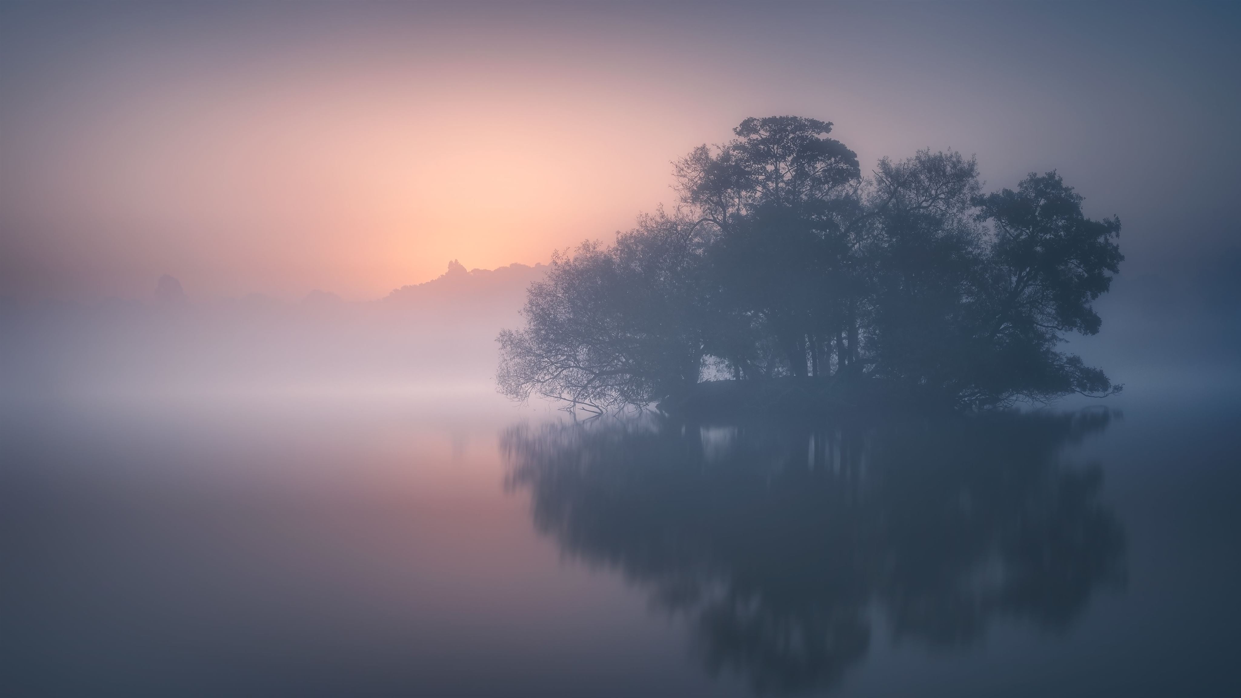 Misty Morning Sunrise 5K Wallpapers