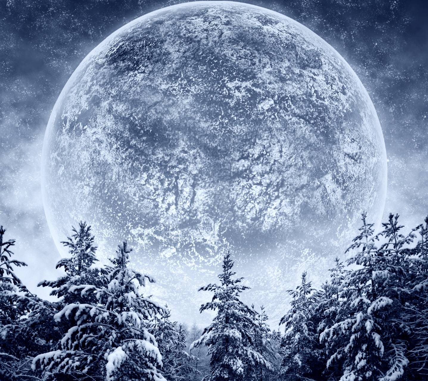 Moon And Snow Wallpapers