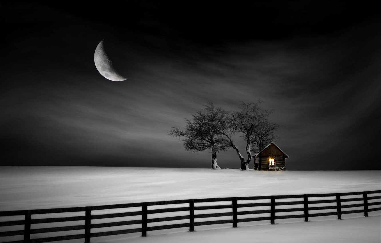 Moon And Snow Wallpapers